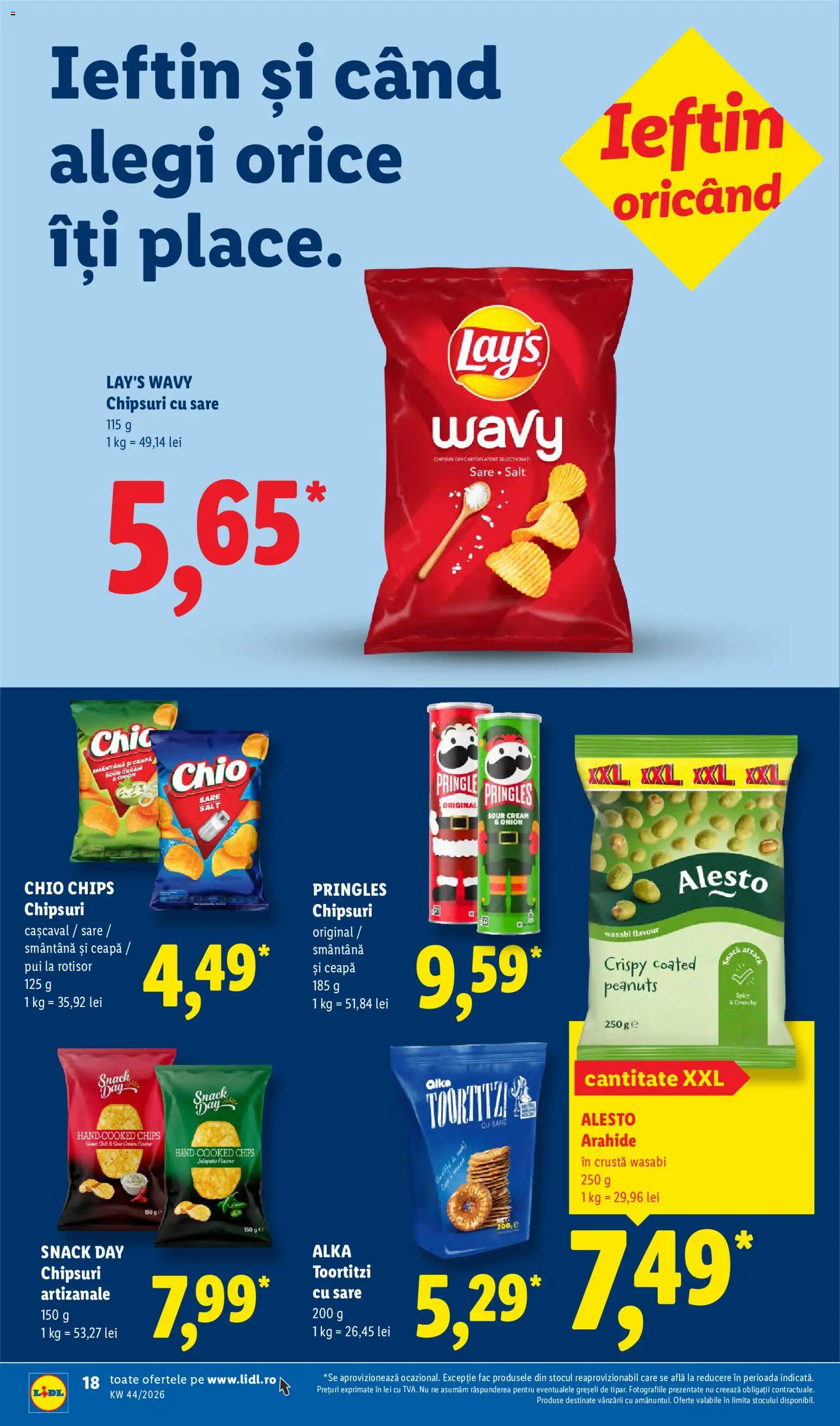 Catalog LIDL 26 - 31 Octombrie 2026 | Pagina 18 | Produse: Pui, Pringles, Smântână, Ceapă