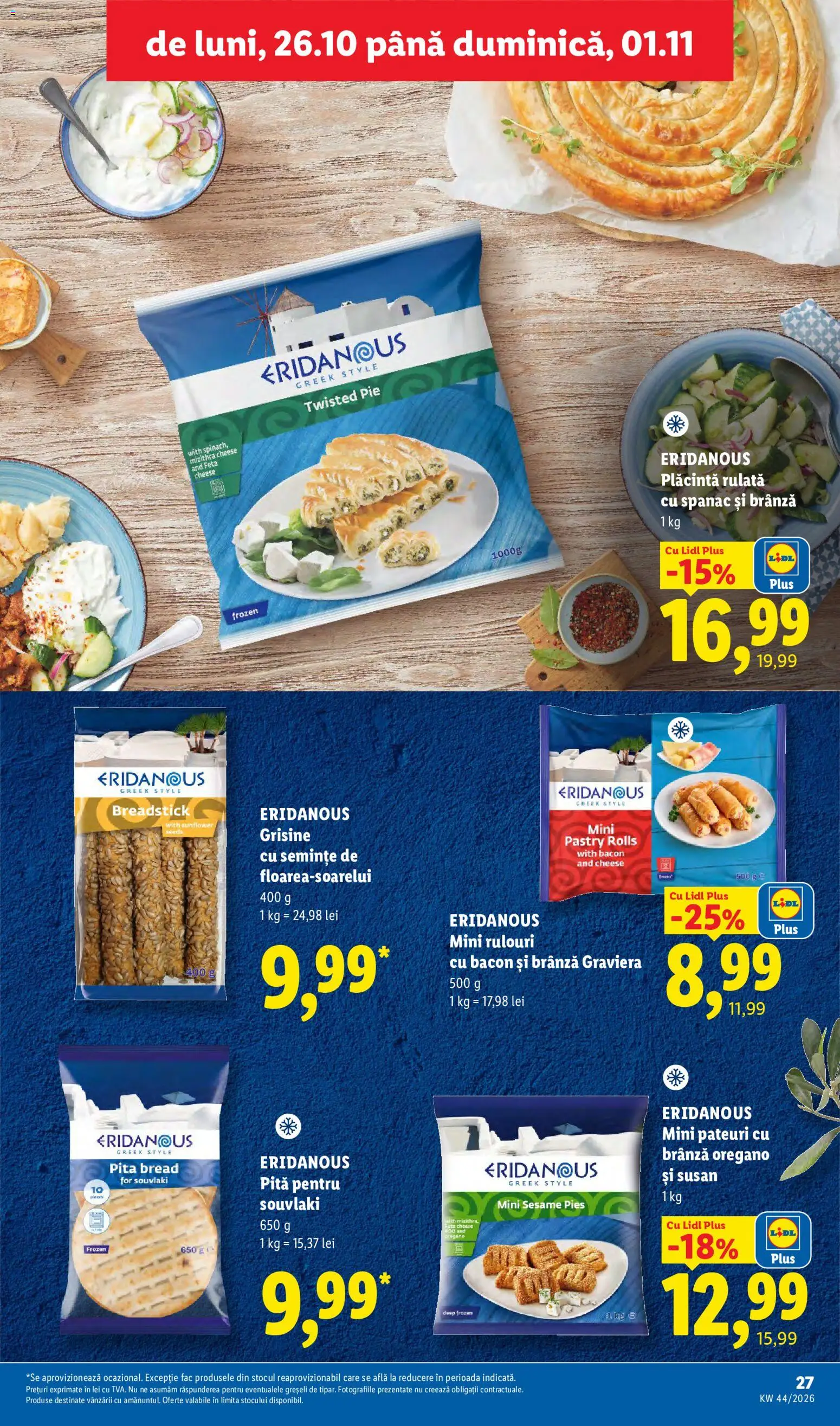 Catalog LIDL 26 - 31 Octombrie 2026 | Pagina 27 | Produse: Bacon, Semințe, Spanac, Brânză