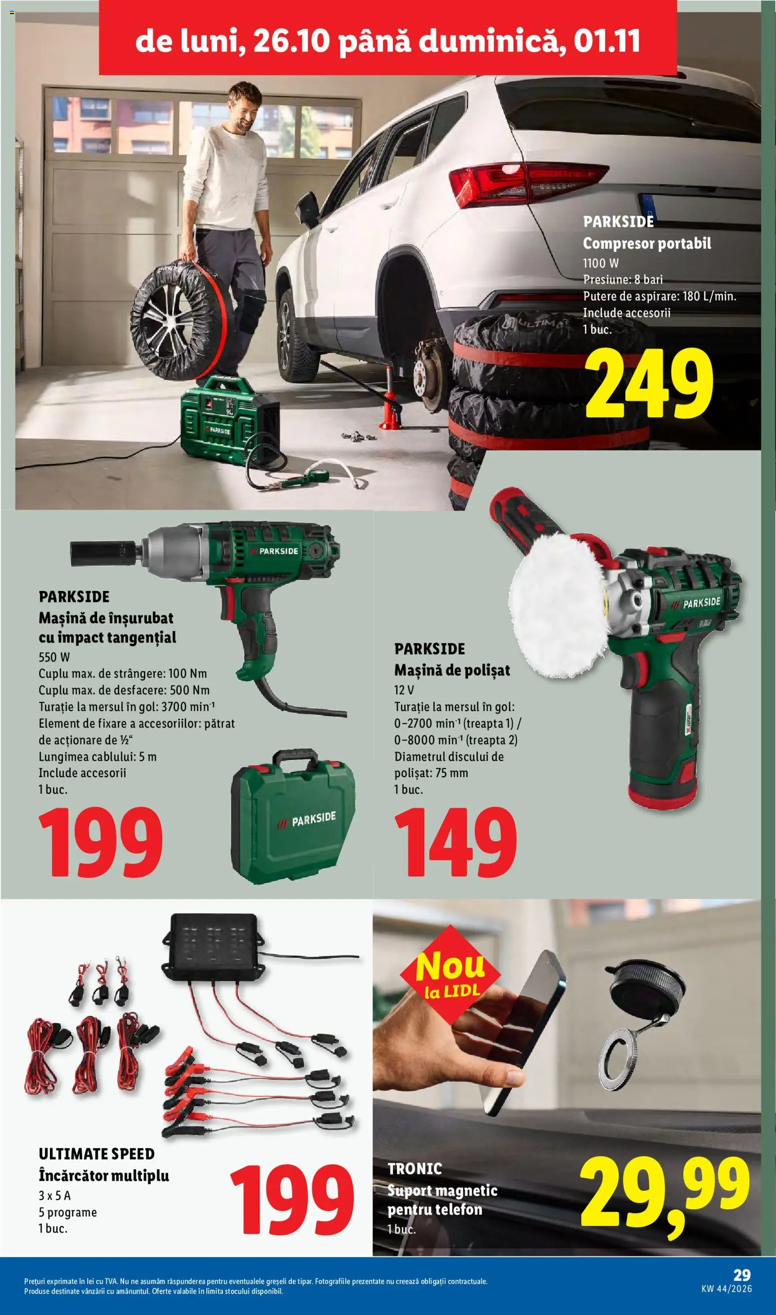 Catalog LIDL 26 - 31 Octombrie 2026 | Pagina 29 | Produse: Încărcător, Masina de polisat, Masina de Insurubat, Parkside