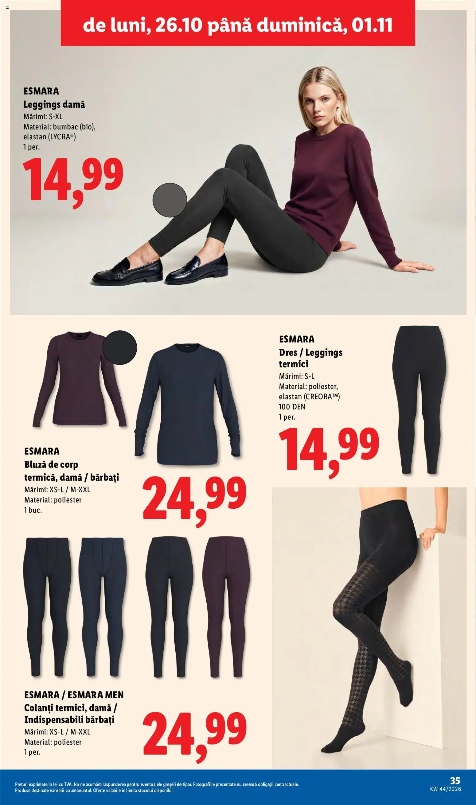 Catalog LIDL 26 - 31 Octombrie 2026 | Pagina 35 | Produse: Top, Sport, Bluză, Colanți