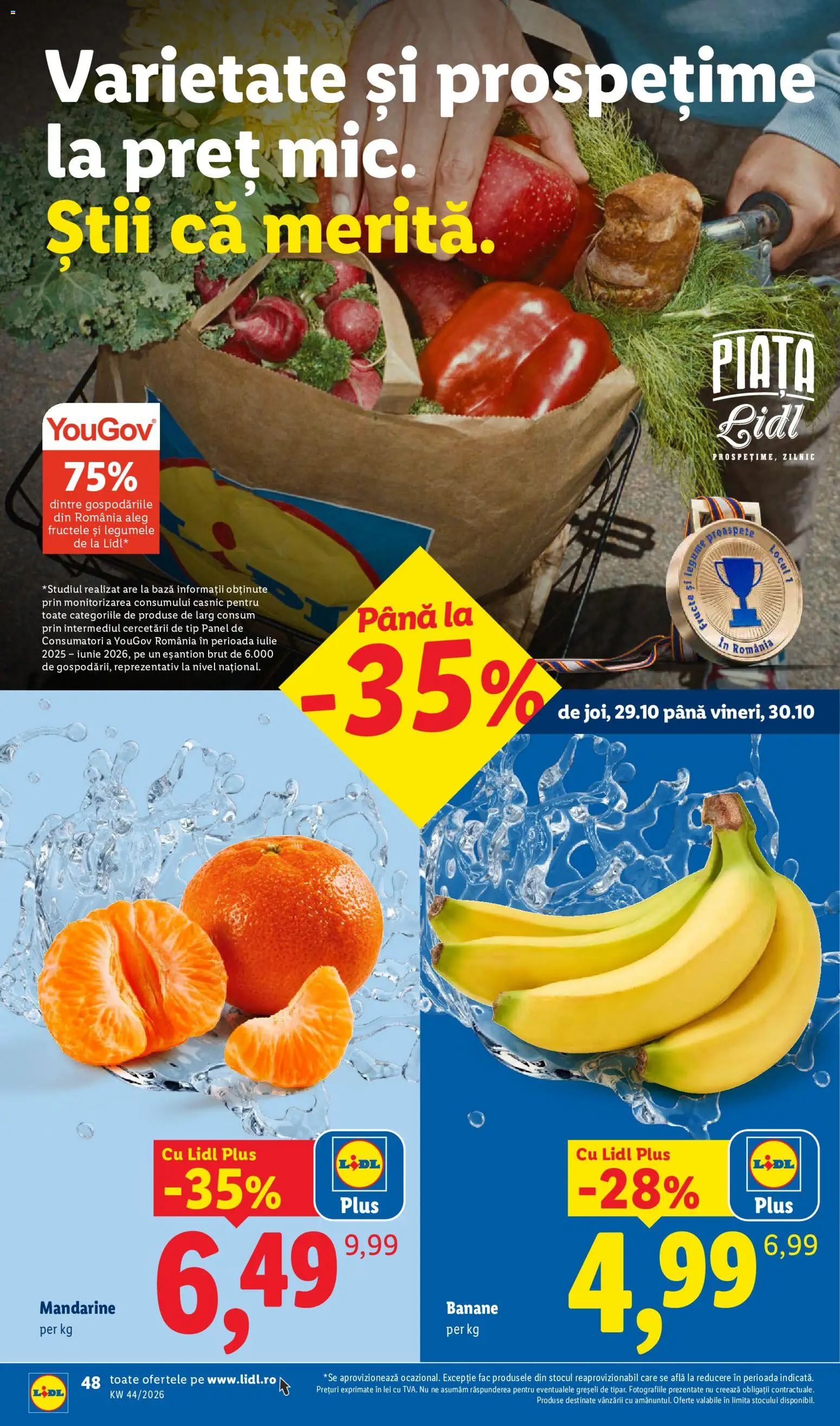 Catalog LIDL 26 - 31 Octombrie 2026 | Pagina 48 | Produse: Banane, Mandarine, Tip, Plus