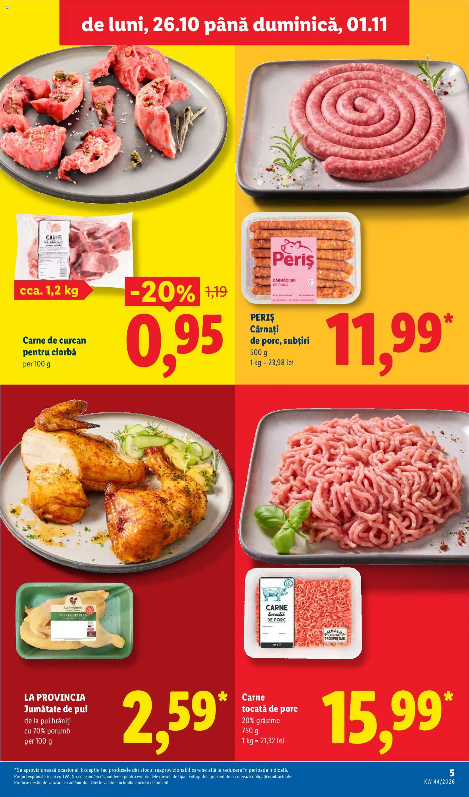 Catalog LIDL 26 - 31 Octombrie 2026 | Pagina 5 | Produse: Ciorba, La provincia, Porumb, Cârnați