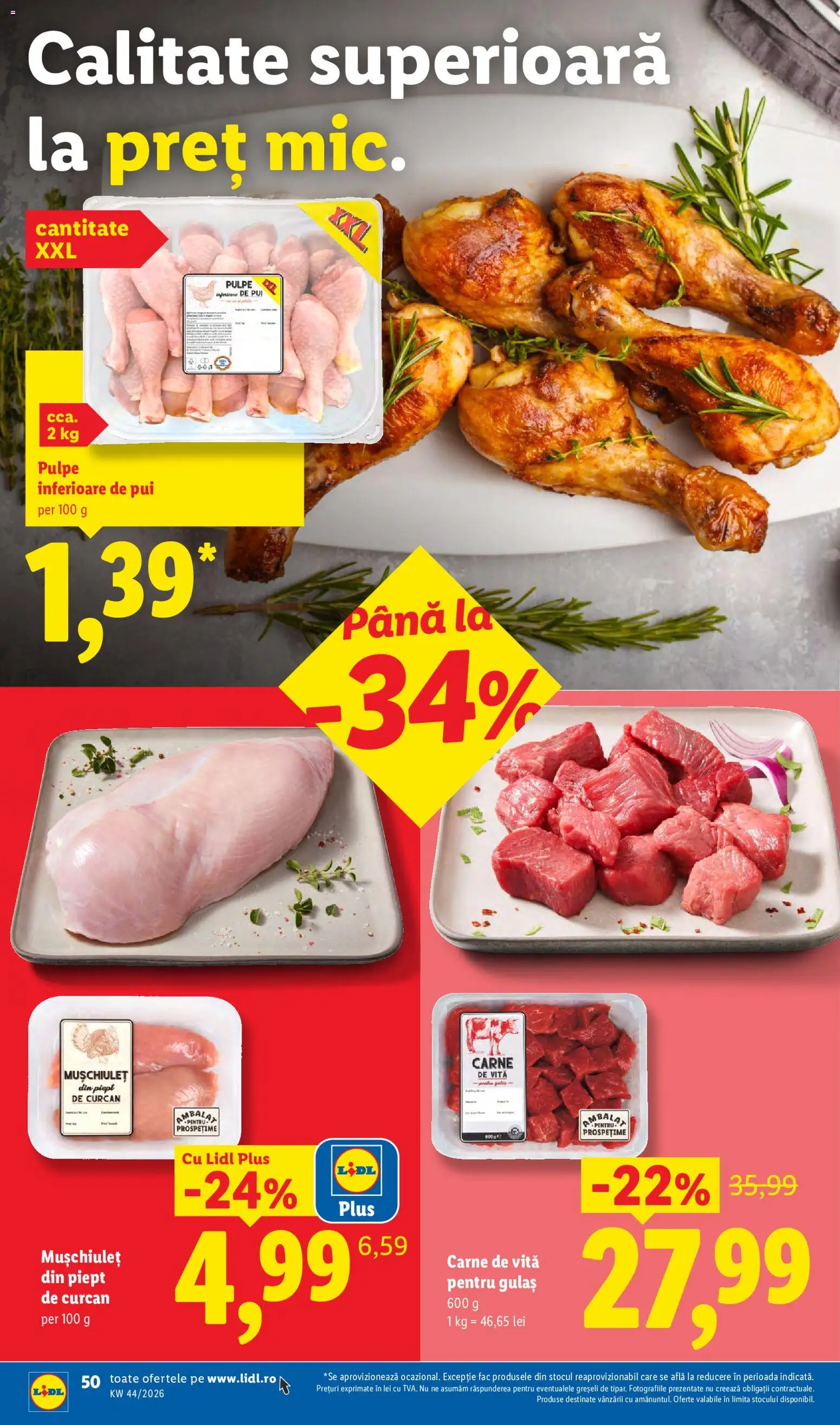 Catalog LIDL 26 - 31 Octombrie 2026 | Pagina 50 | Produse: Vită, Pui, Carne De Vită, Gulaș