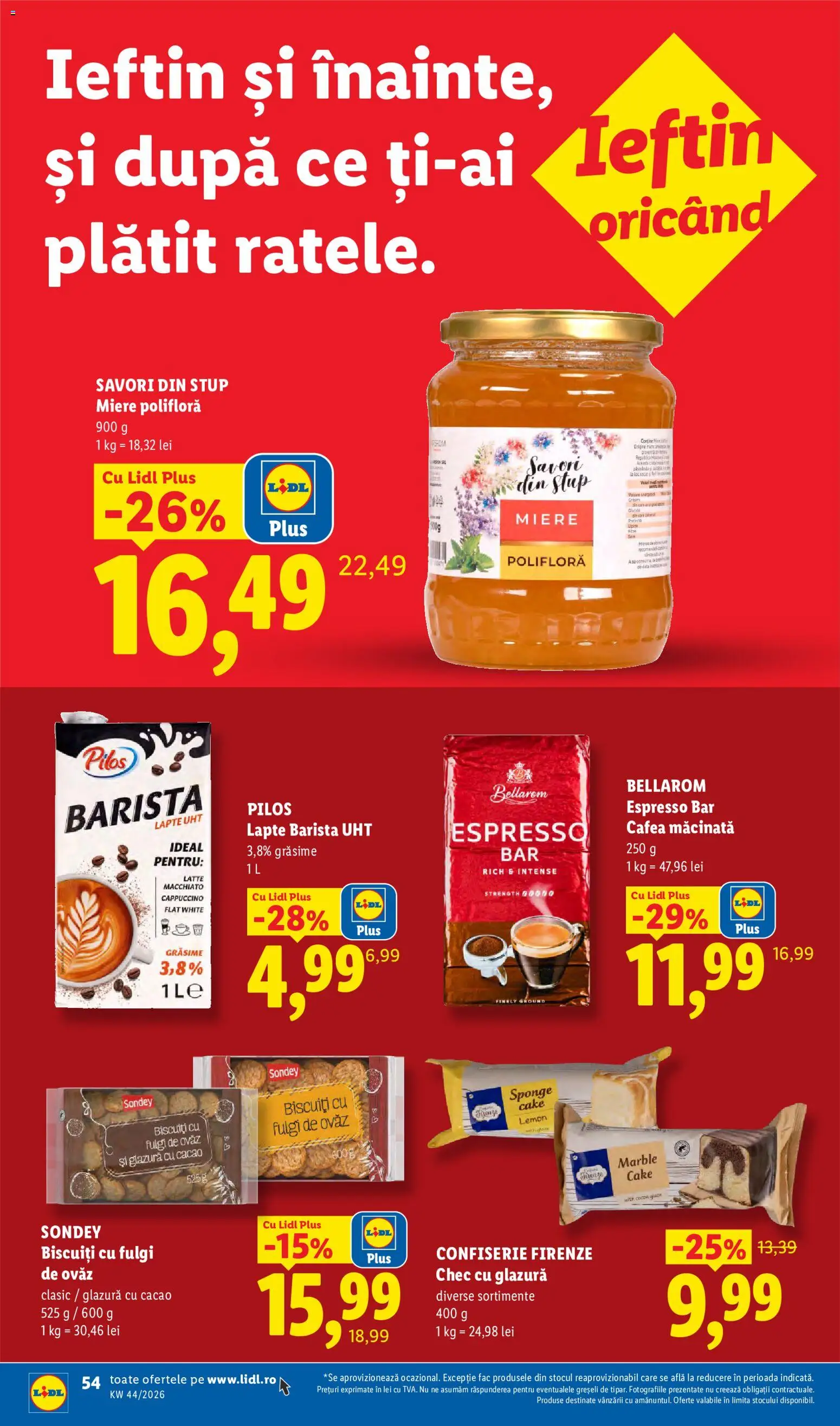 Catalog LIDL 26 - 31 Octombrie 2026 | Pagina 54 | Produse: Miere, Sondey, Fulgi, Plus