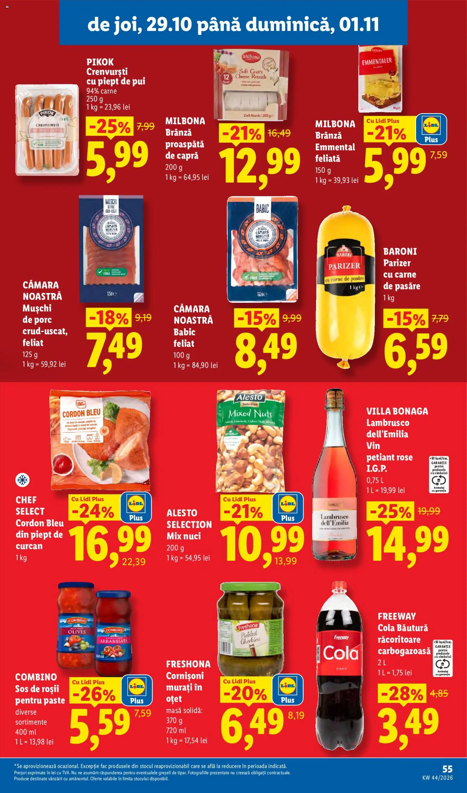 Catalog LIDL 26 - 31 Octombrie 2026 | Pagina 55 | Produse: Pikok, Crenvurști, Oțet, Nuci