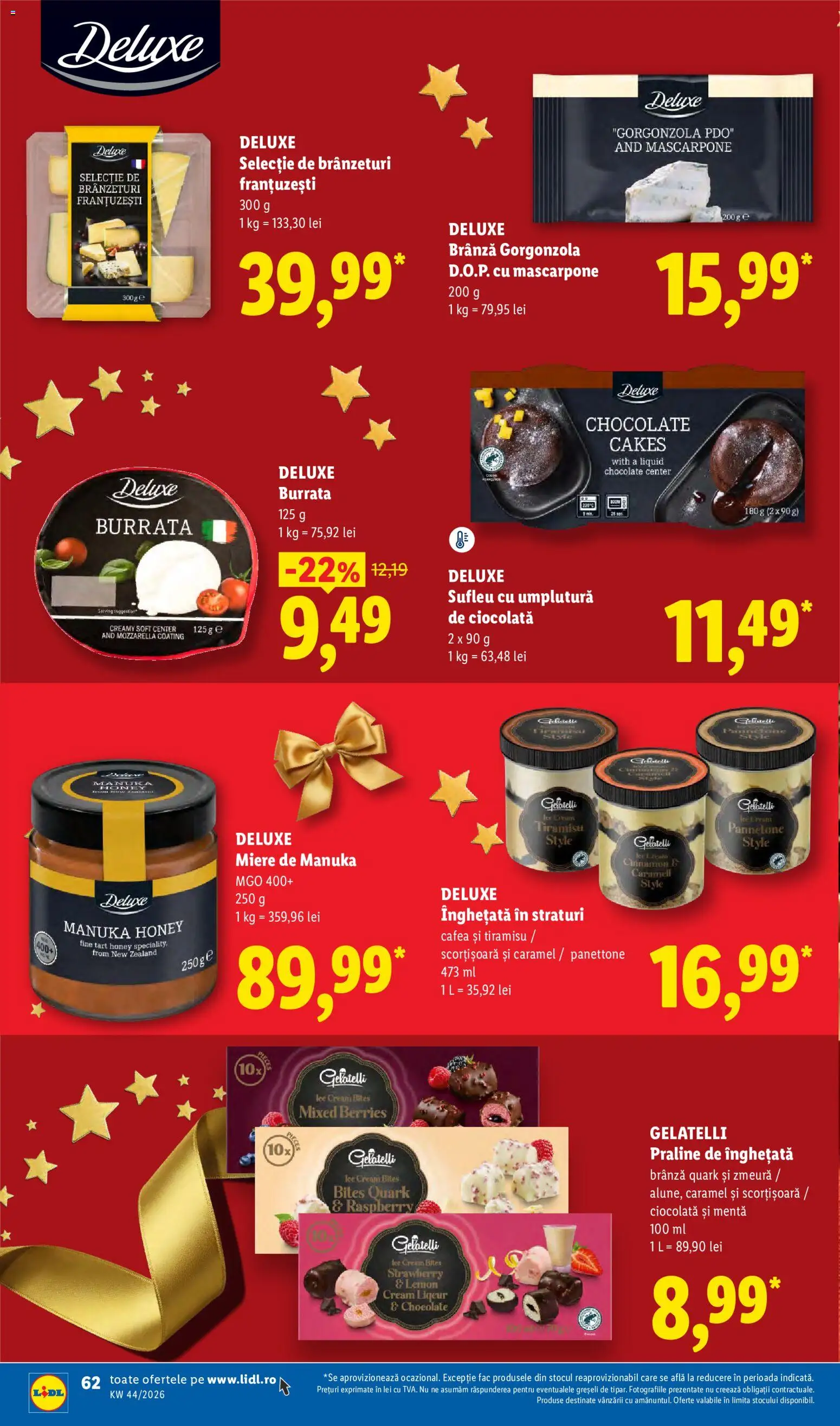 Catalog LIDL 26 - 31 Octombrie 2026 | Pagina 62 | Produse: Burrata, Gelatelli, Gorgonzola, Mascarpone