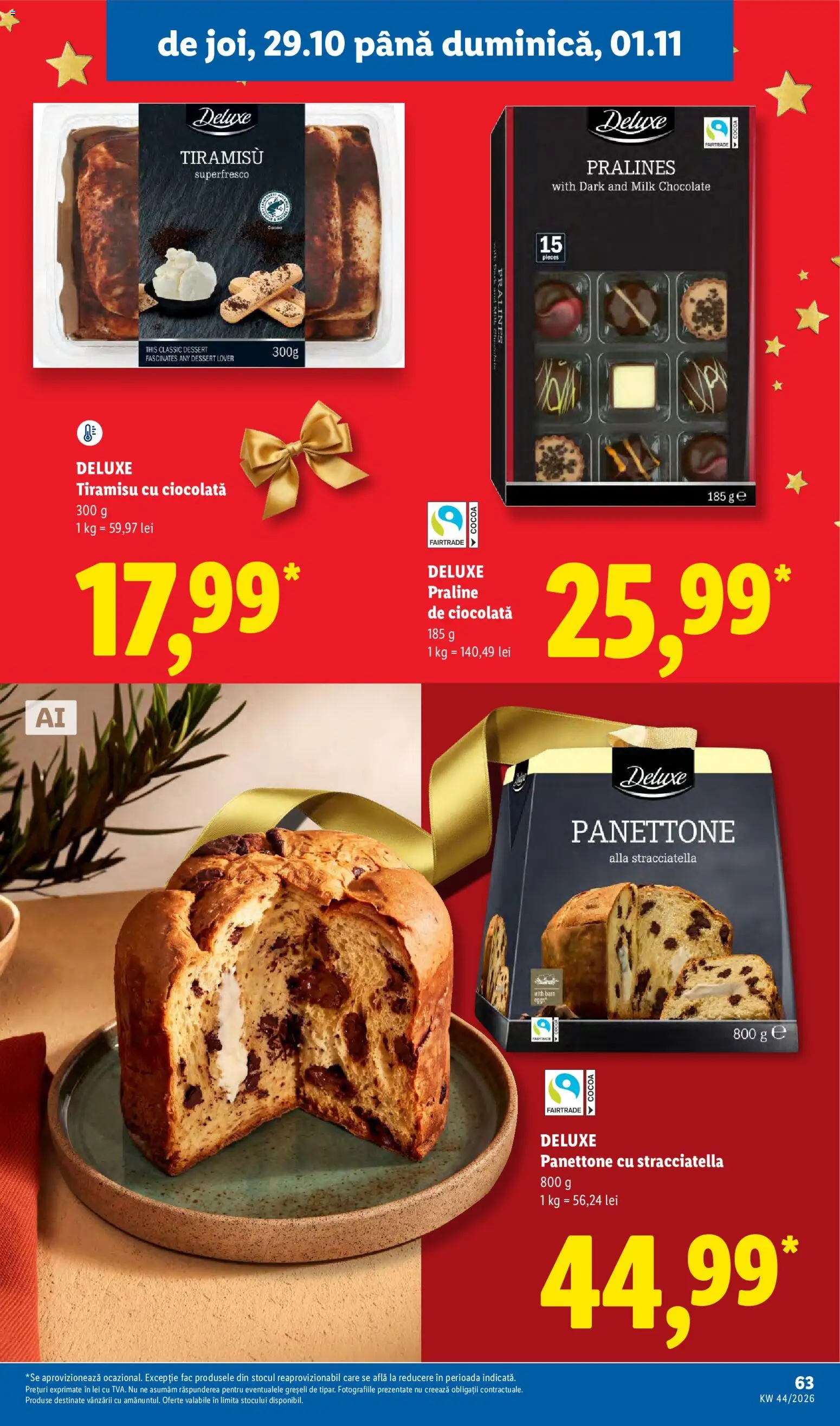 Catalog LIDL 26 - 31 Octombrie 2026 | Pagina 63 | Produse: Praline, Tiramisu, Ciocolată, Deluxe