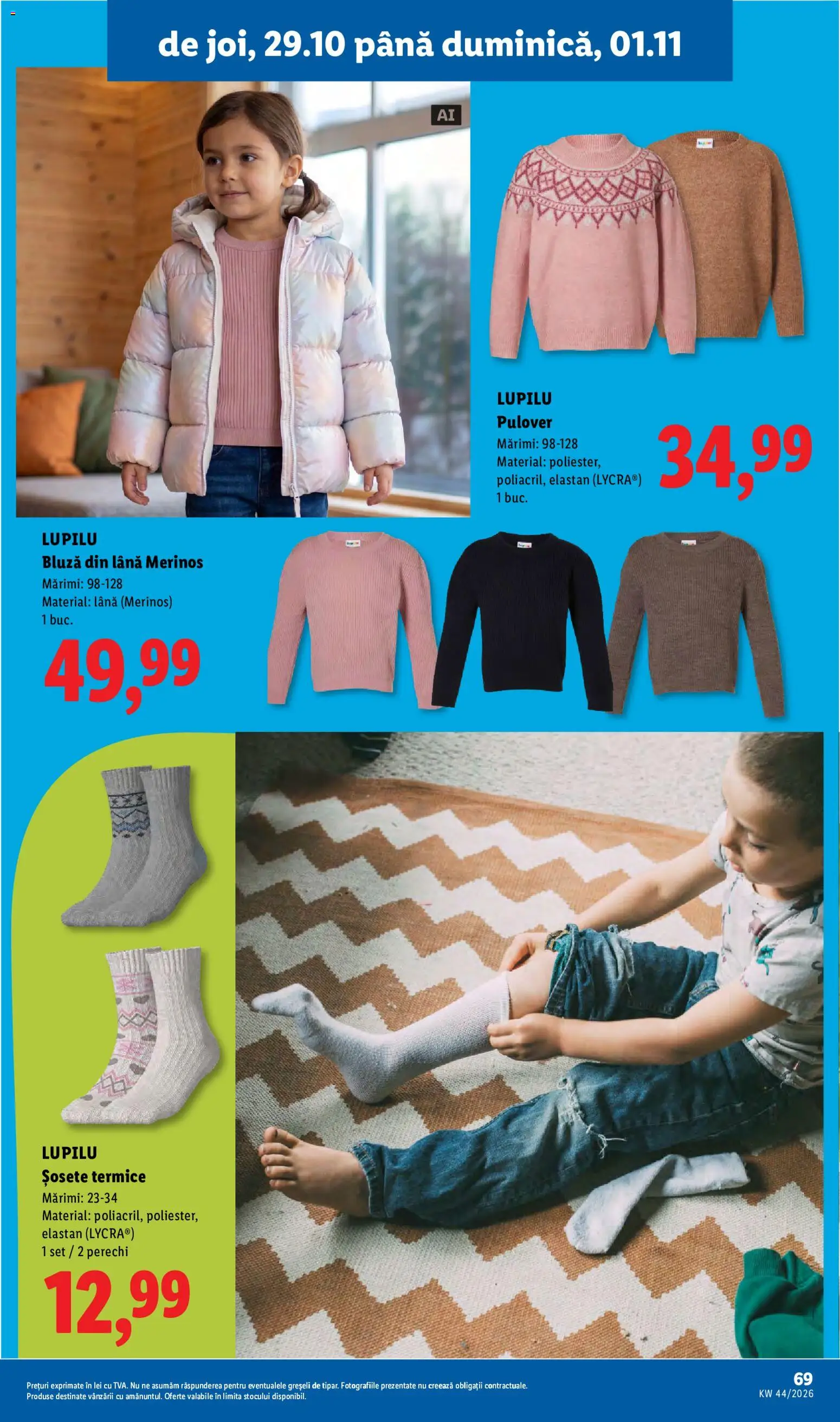 Catalog LIDL 26 - 31 Octombrie 2026 | Pagina 69 | Produse: Sport, Bluză, Pulover, Șosete