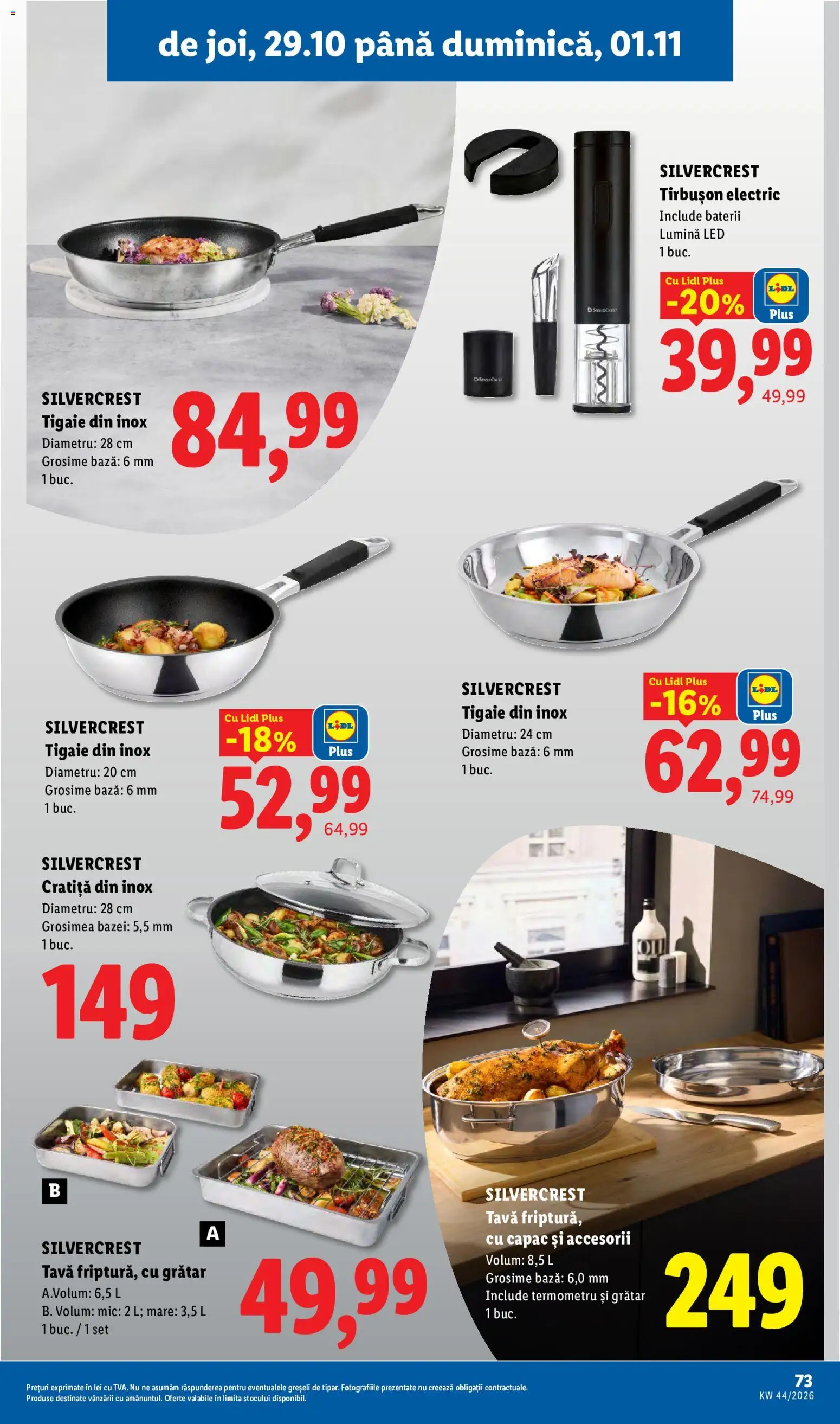Catalog LIDL 26 - 31 Octombrie 2026 | Pagina 73 | Produse: Tigaie, LED, Baterii, Plus