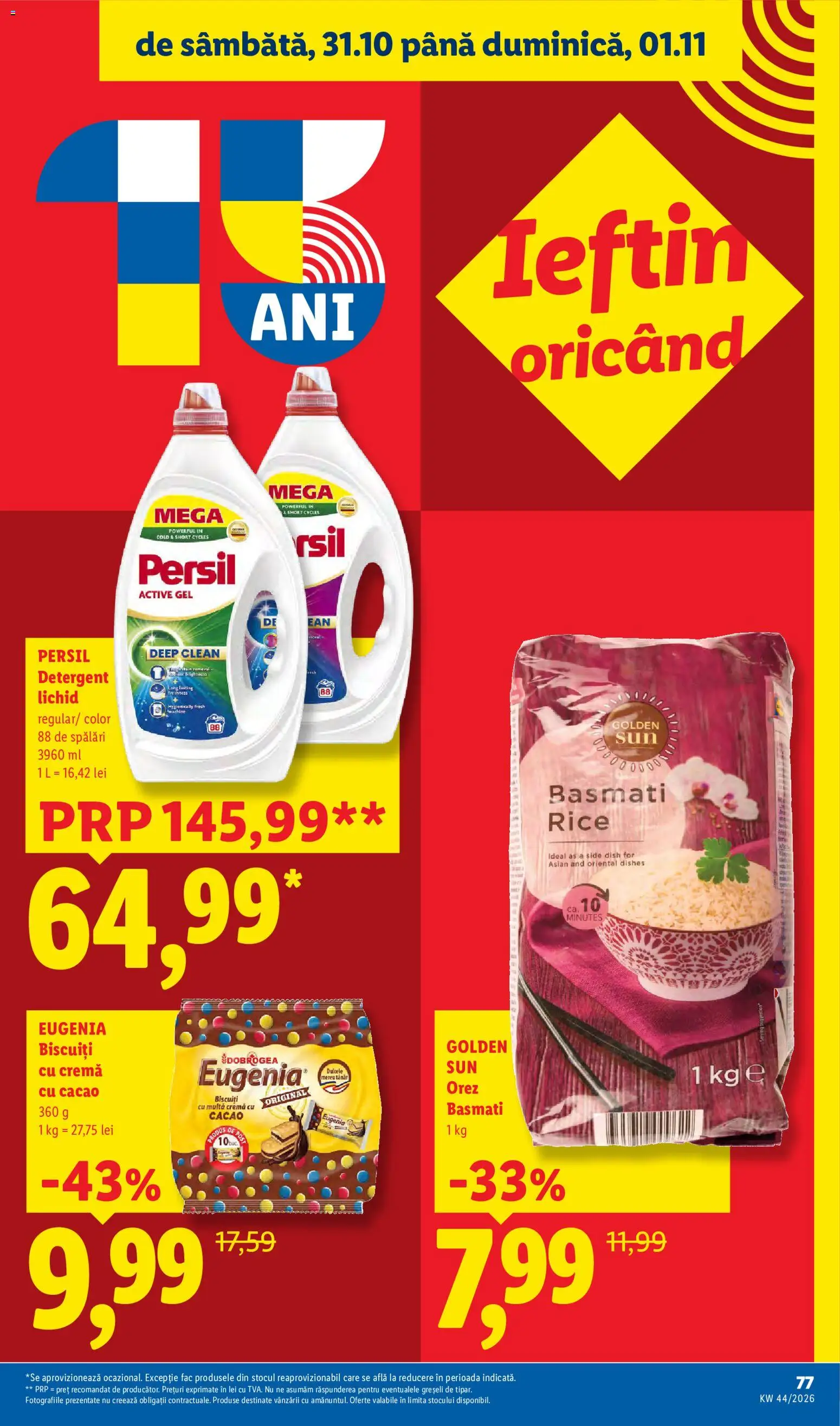 Catalog LIDL 26 - 31 Octombrie 2026 | Pagina 77 | Produse: Clean, Orez, Detergent, Cacao