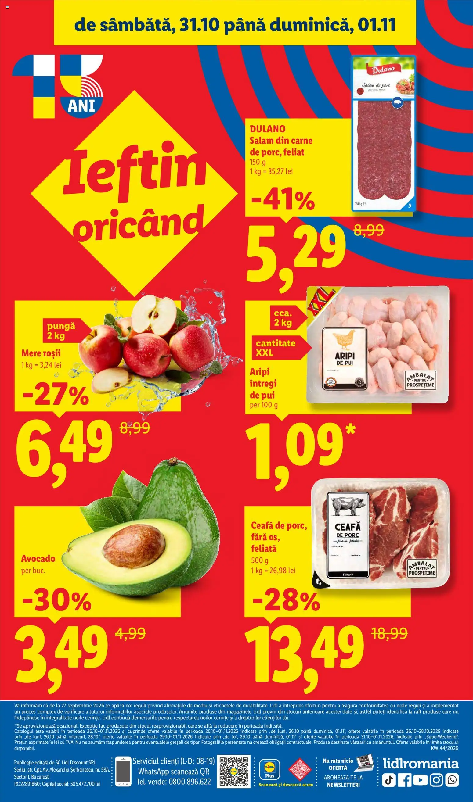 Catalog LIDL 26 - 31 Octombrie 2026 | Pagina 78 | Produse: Aplică, Raft, Salam, Plus