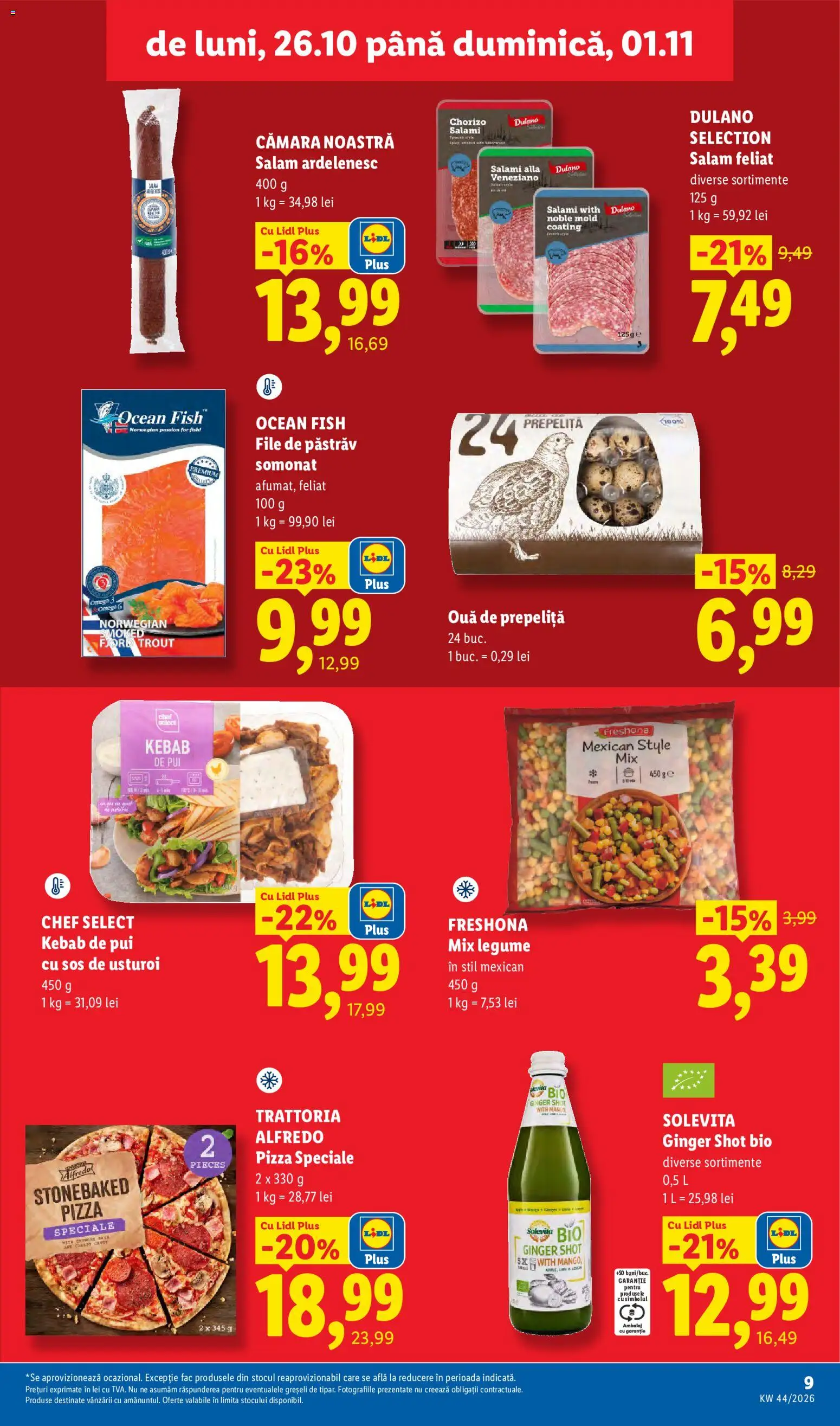 Catalog LIDL 26 - 31 Octombrie 2026 | Pagina 9 | Produse: Ouă de prepeliță, Ouă, Salam, Usturoi