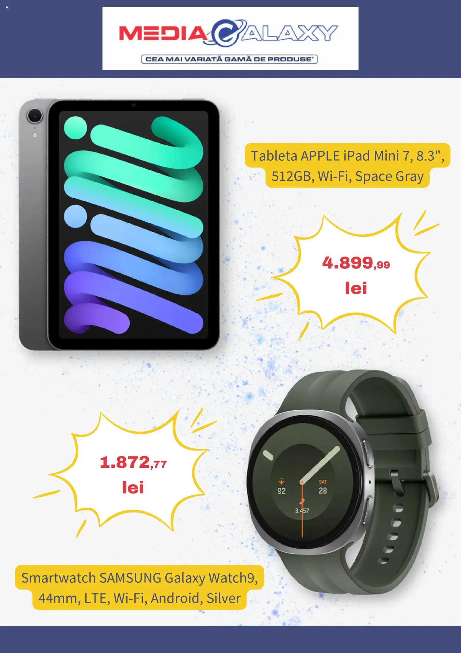Catalog Media Galaxy 22 - 27 Octombrie 2026 | Pagina 3 | Produse: Tabletă, Smartwatch, Apple