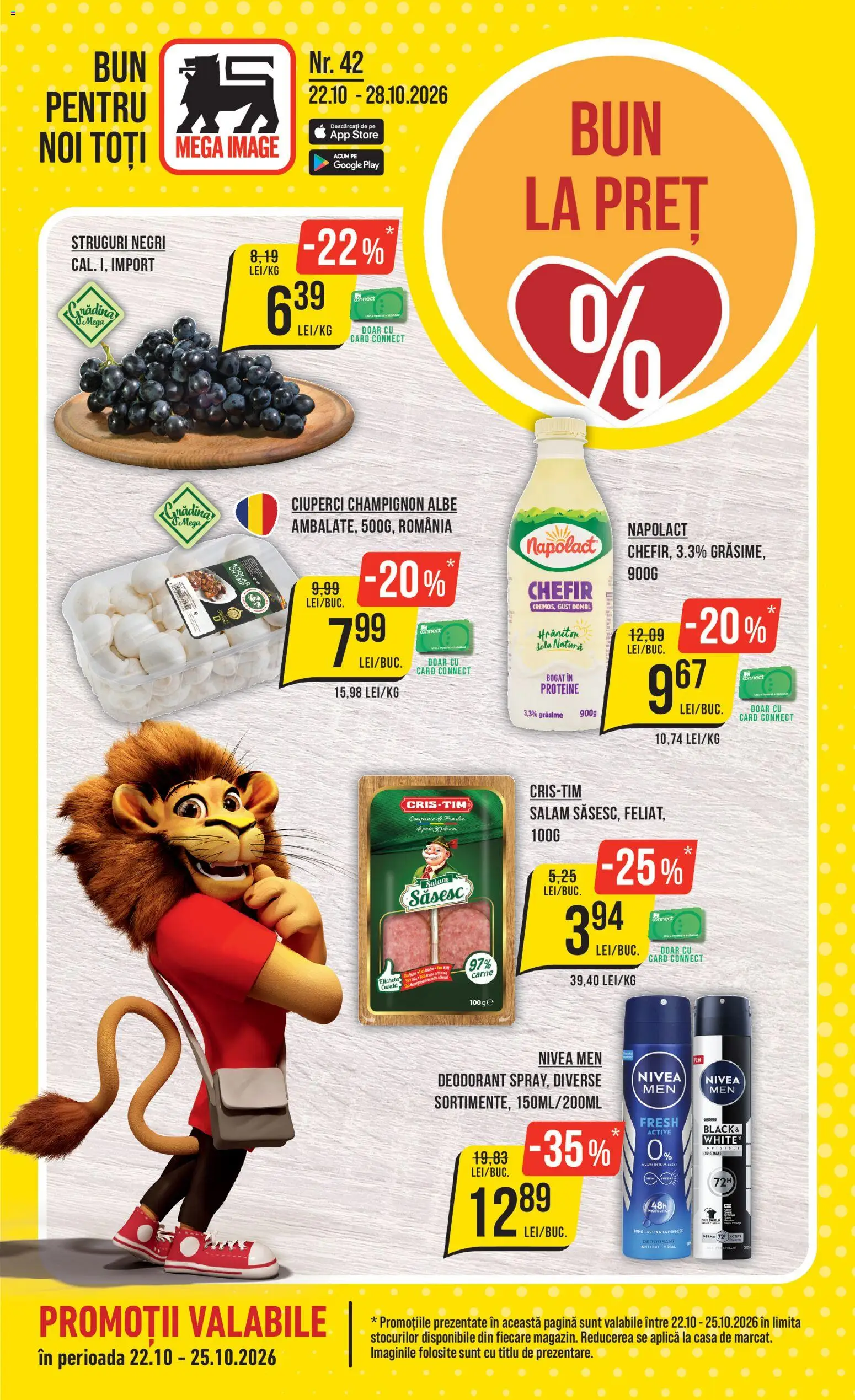 Catalog Mega Image 22 - 27 Octombrie 2026 | Pagina 1 | Produse: Gradina, Aplică, Active, Salam