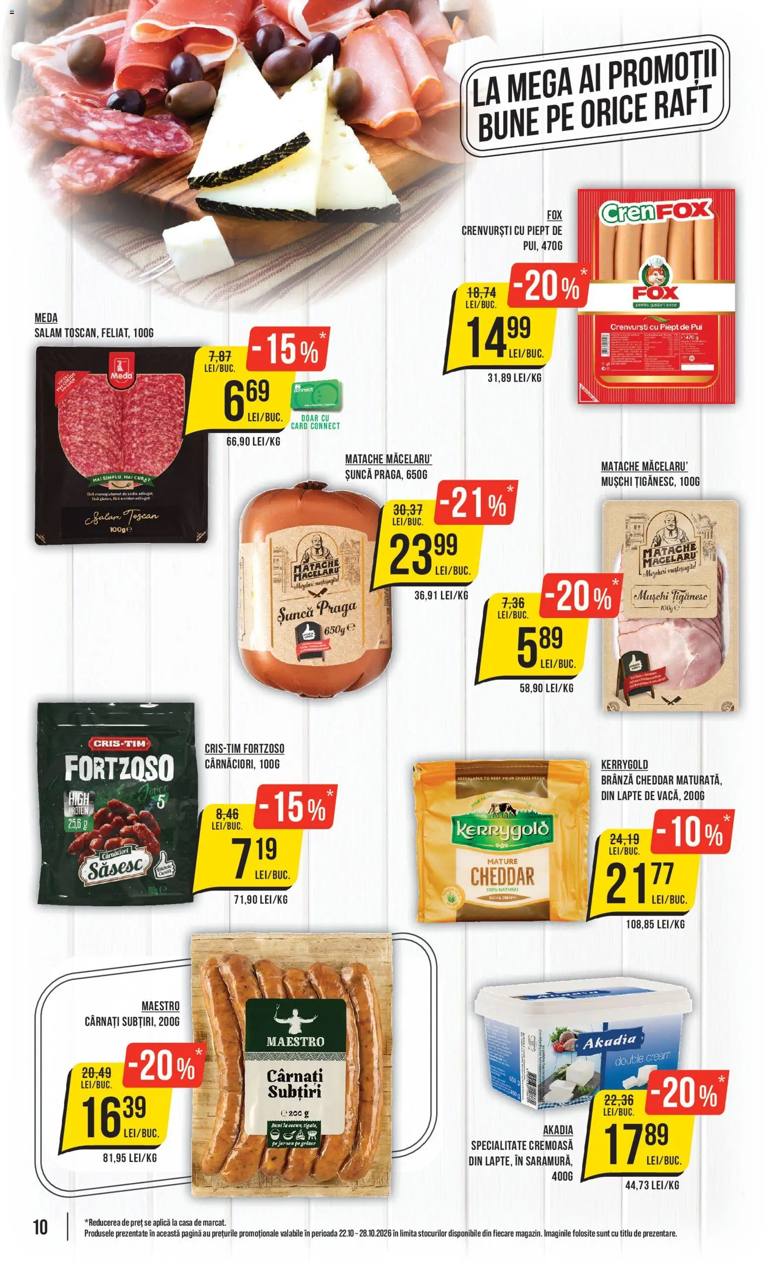 Catalog Mega Image 22 - 27 Octombrie 2026 | Pagina 10 | Produse: Aplică, Mușchi, Șuncă, Cârnați