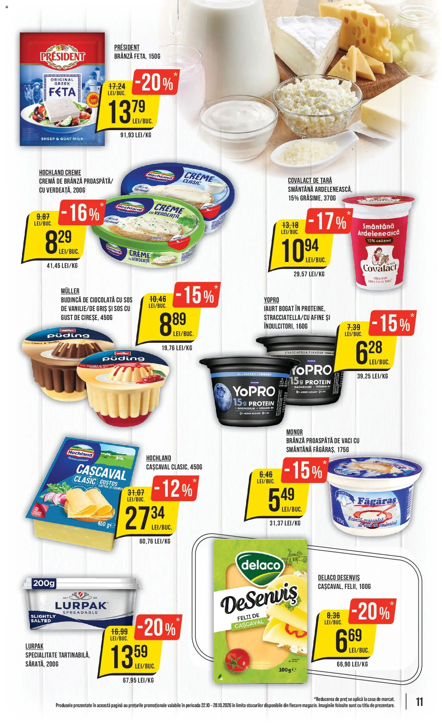 Catalog Mega Image 22 - 27 Octombrie 2026 | Pagina 11 | Produse: Branza proaspata, Brânză, Iaurt, Sos