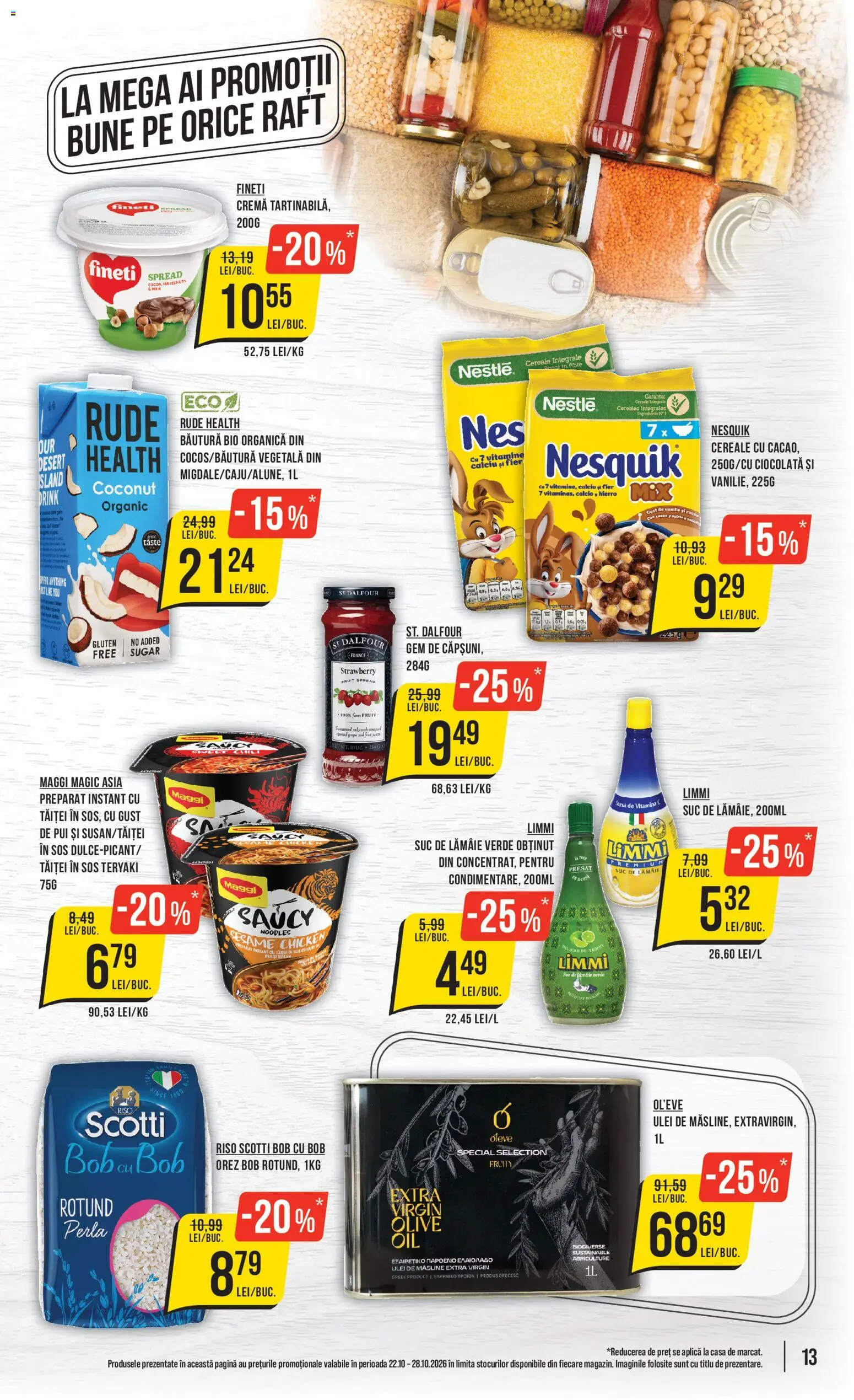 Catalog Mega Image 22 - 27 Octombrie 2026 | Pagina 13 | Produse: Pui, Gem, Cereale, Cacao