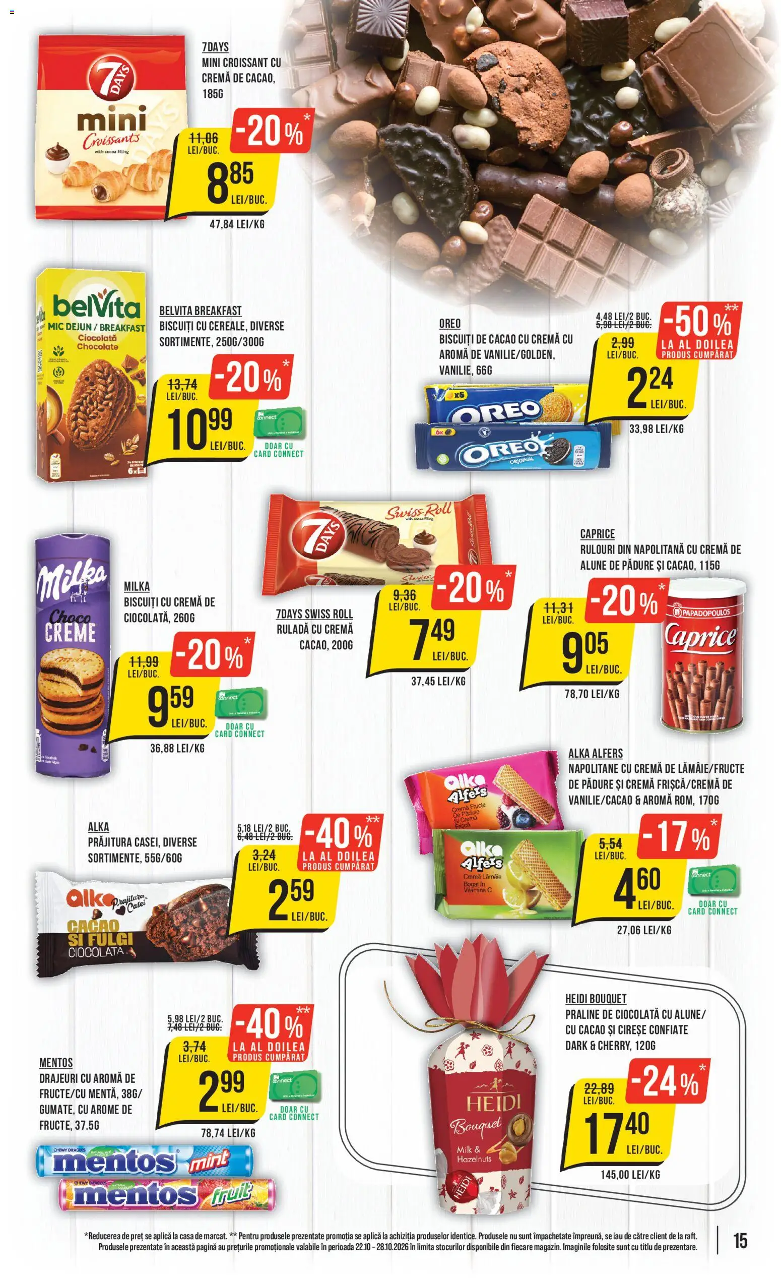 Catalog Mega Image 22 - 27 Octombrie 2026 | Pagina 15 | Produse: Alune, Praline, Ruladă, Frișcă