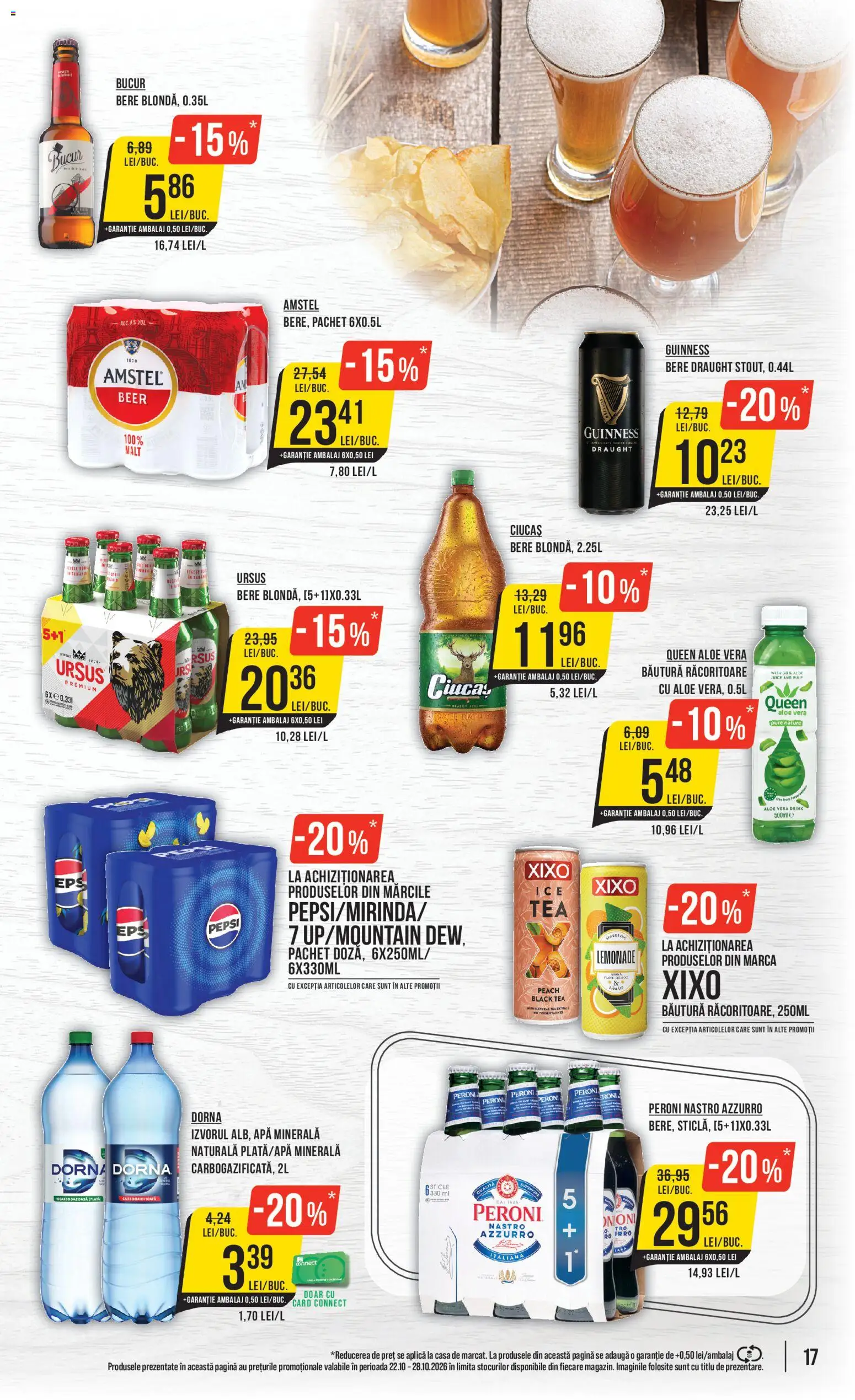 Catalog Mega Image 22 - 27 Octombrie 2026 | Pagina 17 | Produse: Premium, Bautura racoritoare, Bere, Apă