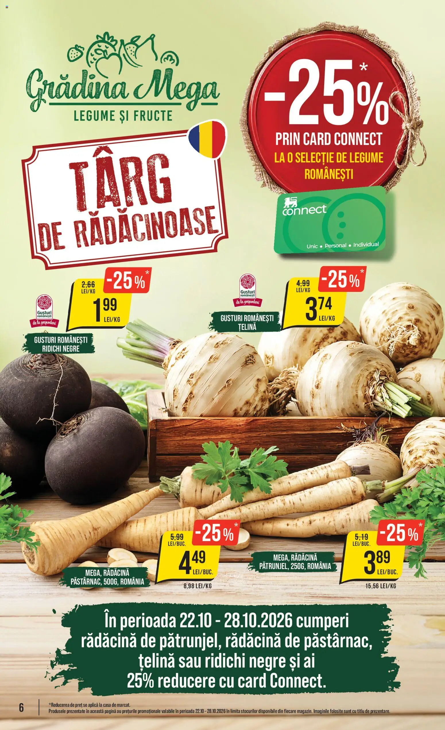 Catalog Mega Image 22 - 27 Octombrie 2026 | Pagina 6 | Produse: Gradina, Țelină, Ridichi, Legume