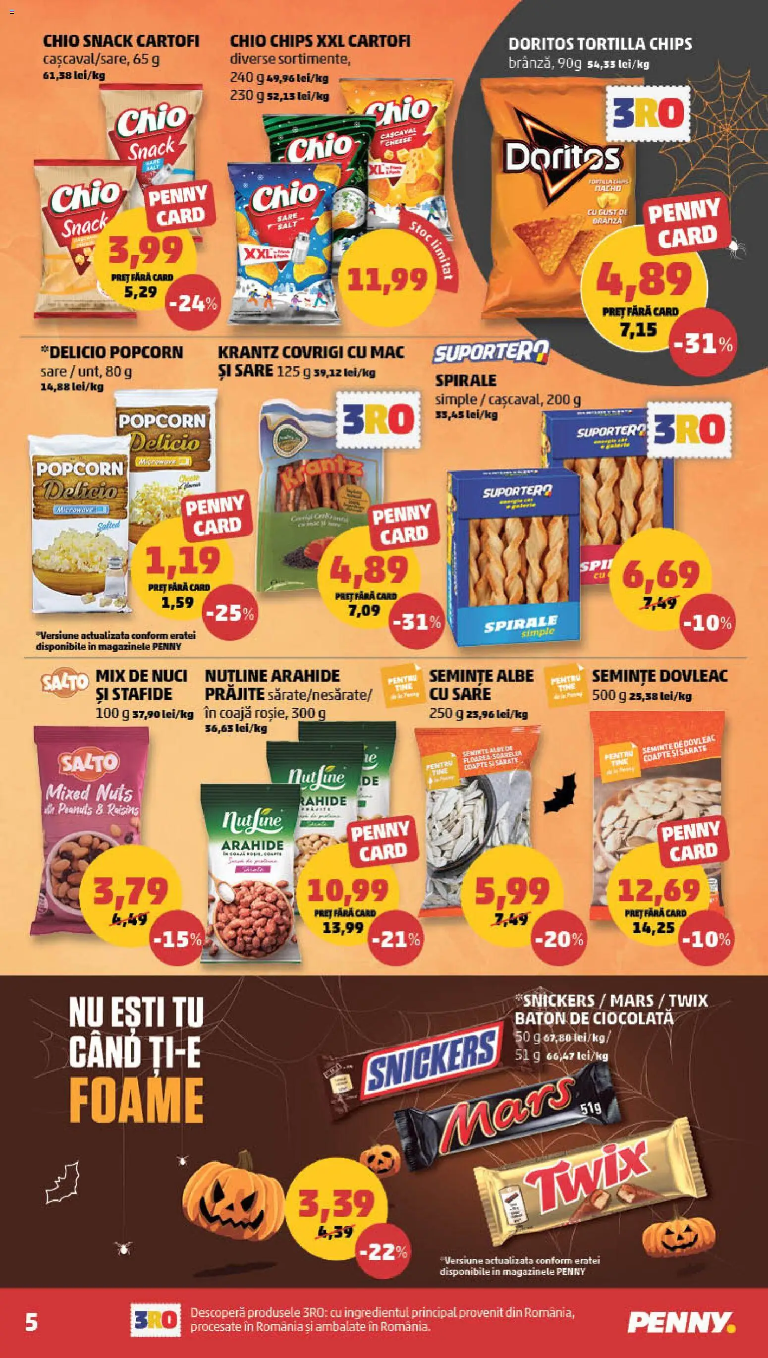 Catalog PENNY Market 21 - 26 Octombrie 2026 | Pagina 5 | Produse: Dovleac, Baton de ciocolata, Arahide, Nuci