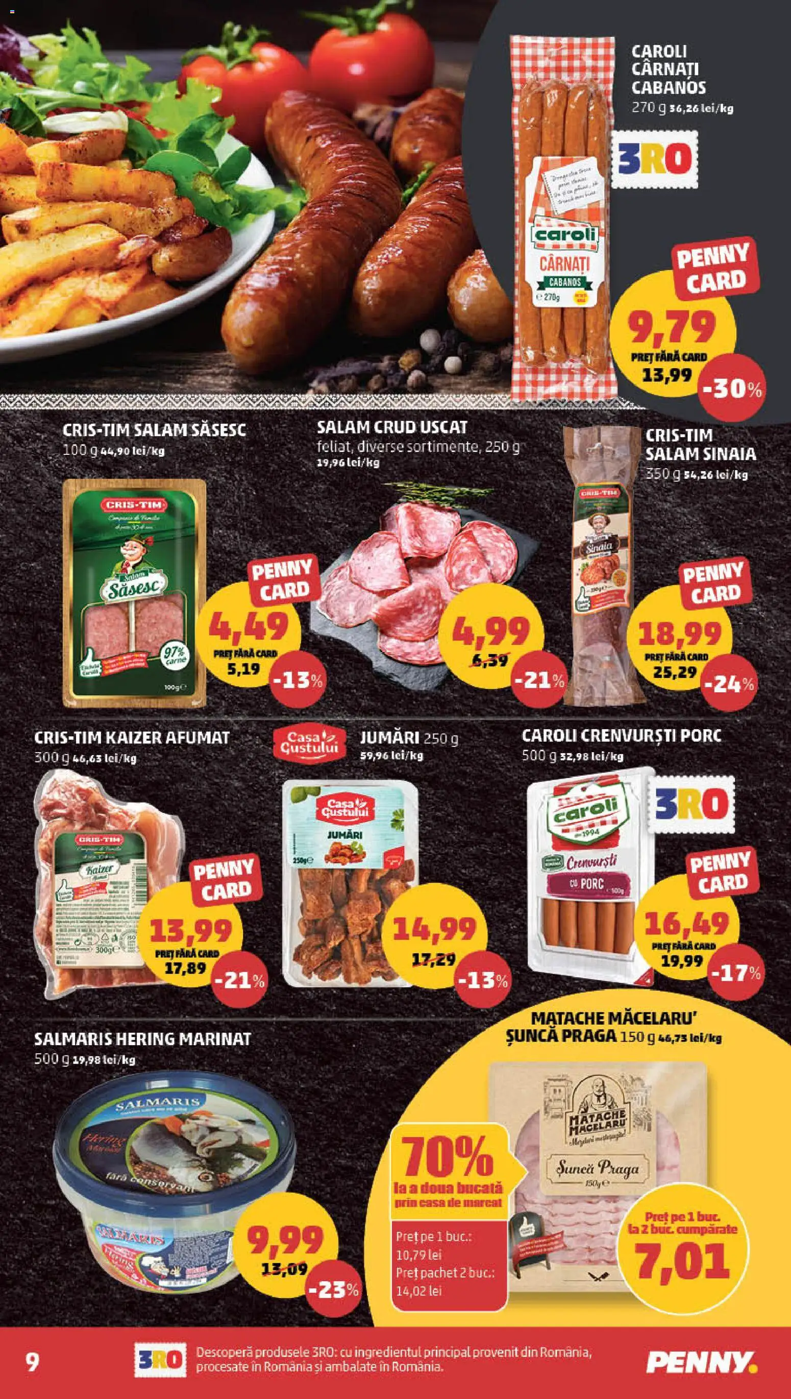 Catalog PENNY Market 21 - 26 Octombrie 2026 | Pagina 9 | Produse: Sunca praga, Crenvurști, Cabanos, Șuncă