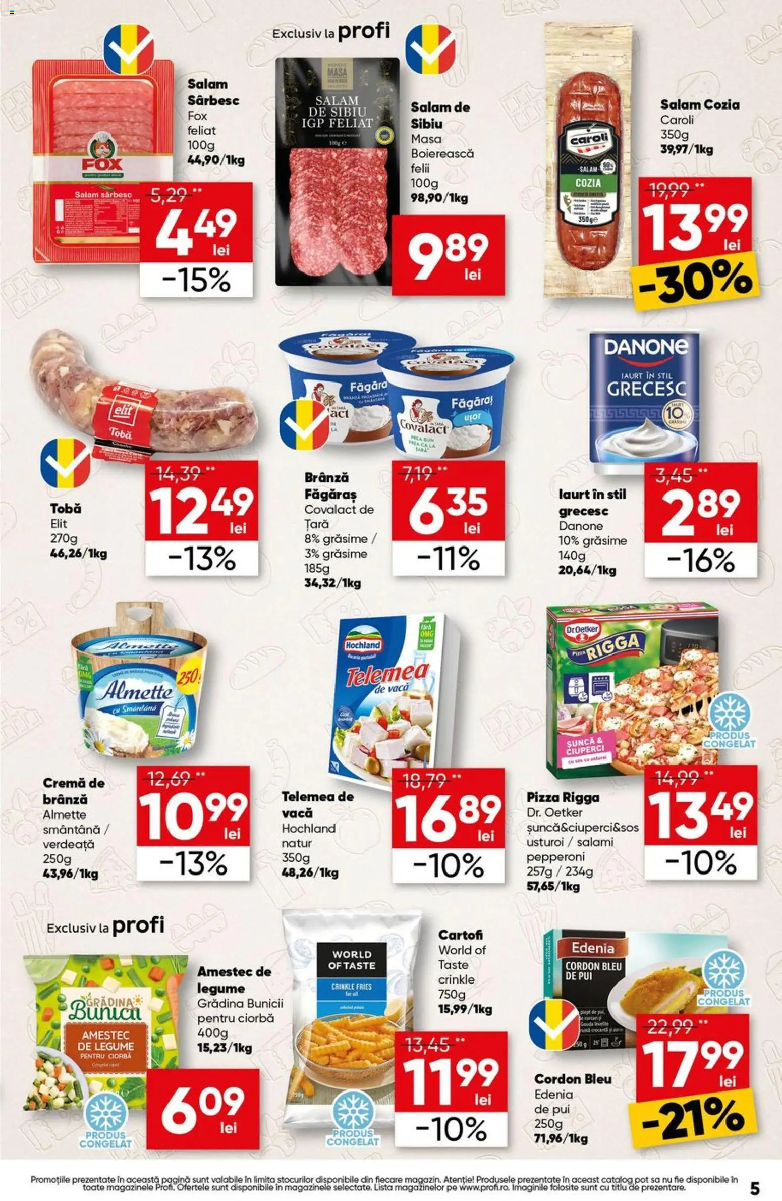 Catalog Profi 22 - 27 Octombrie 2026 | Pagina 5 | Produse: Fox, Salam, Șuncă, Cartofi