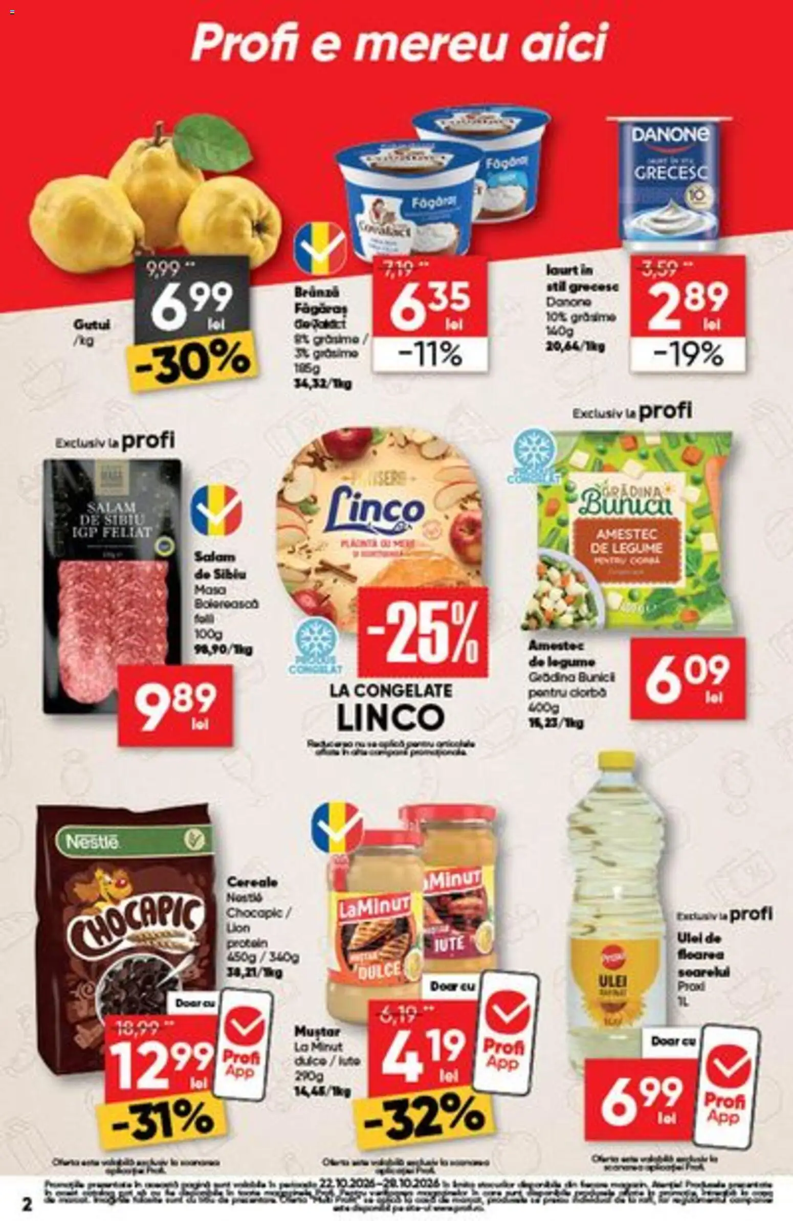 Catalog Profi 22 - 27 Octombrie 2026 | Pagina 2 | Produse: Gradina, Ulei de floarea soarelui, Masă, Danone