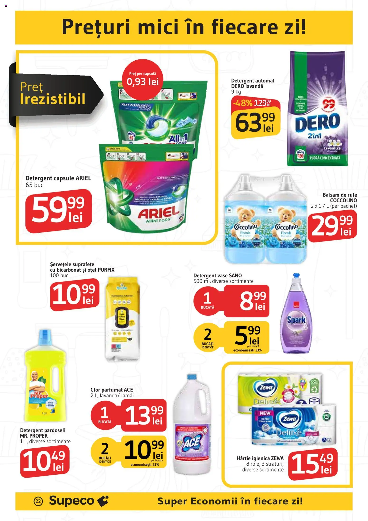 Catalog Supeco 22 Octombrie - 3 Noiembrie 2026 | Pagina 22 | Produse: Detergent Automat, Vase, Balsam, Balsam de rufe