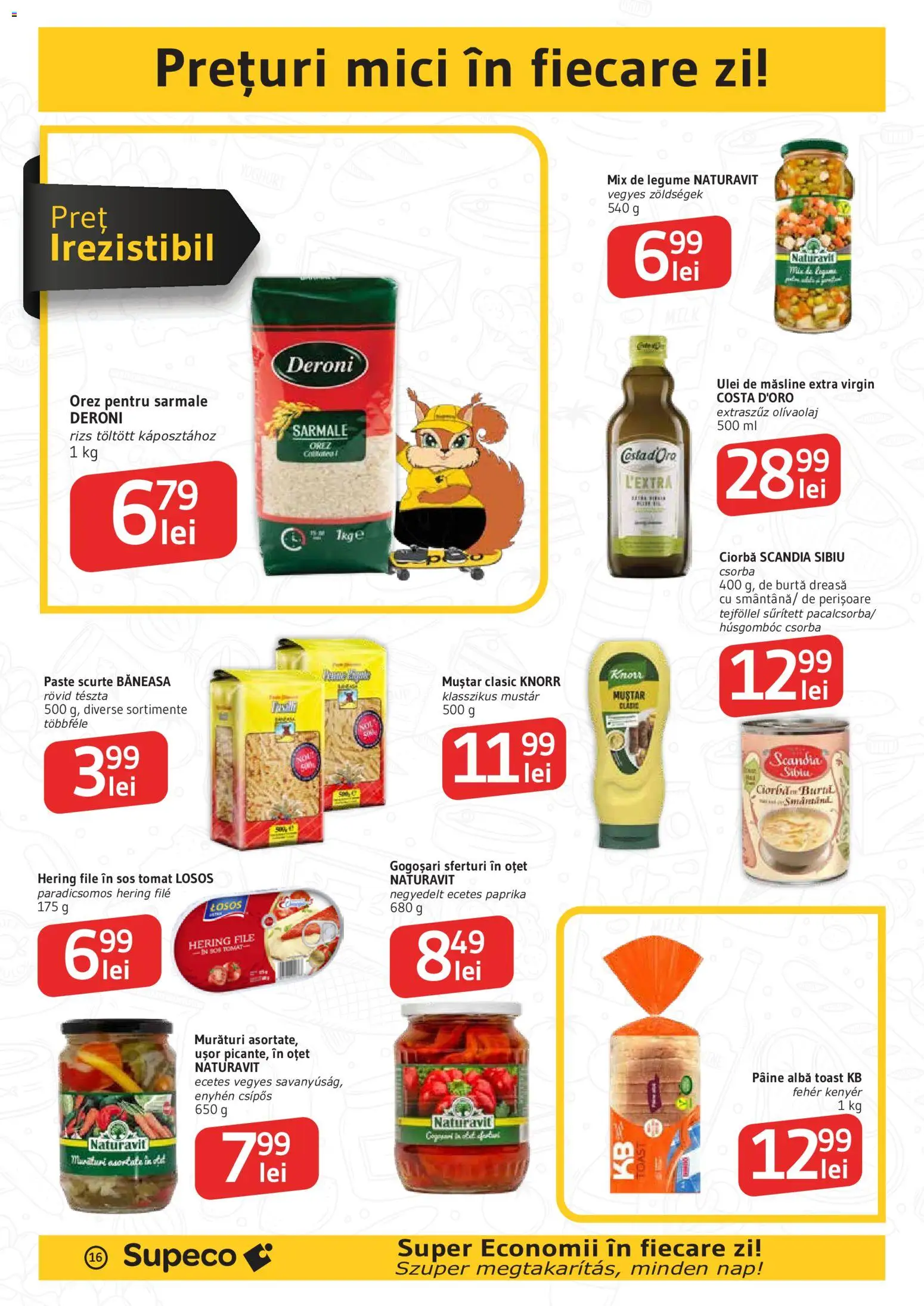 Catalog Supeco 22 Octombrie - 3 Noiembrie 2026 | Pagina 16 | Produse: Mici, Ulei de masline, Oțet, Orez