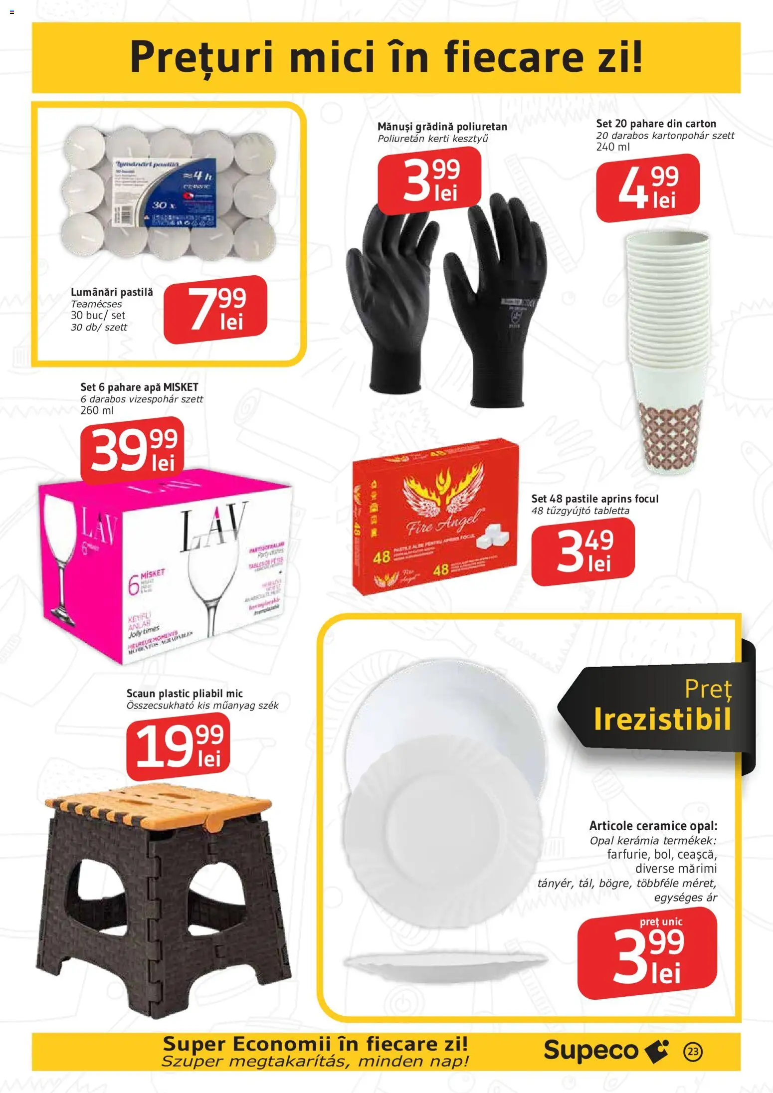 Catalog Supeco 22 Octombrie - 3 Noiembrie 2026 | Pagina 23 | Produse: Mănuși, Gradina, Pahare, Apă