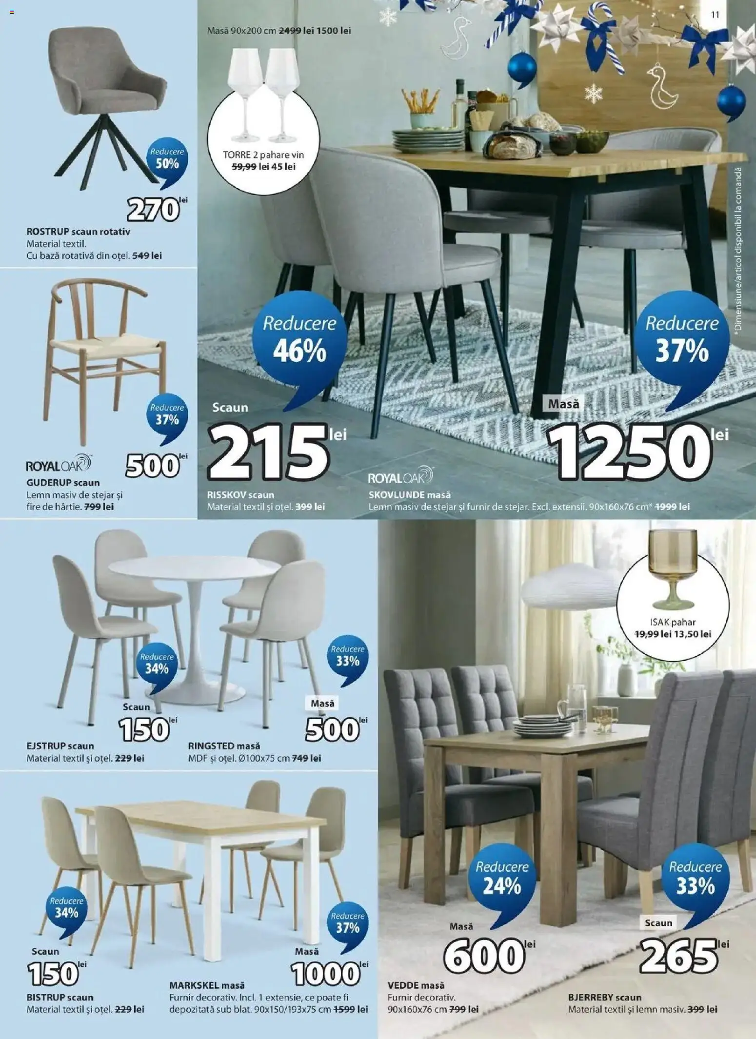 Catalog JYSK 26 Octombrie - 23 Noiembrie 2026 | Pagina 11 | Produse: Pahare, Masă, Scaun, Vin