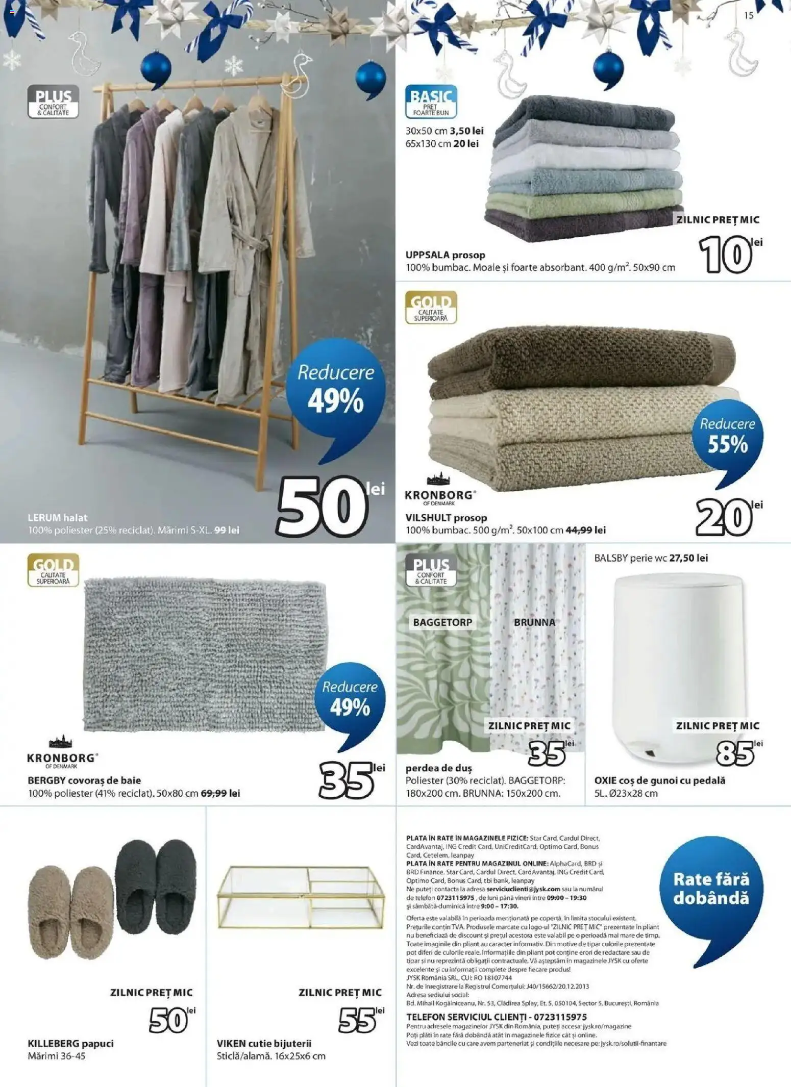 Catalog JYSK 26 Octombrie - 23 Noiembrie 2026 | Pagina 15 | Produse: Coș, Perie, Covoraș de baie, Sport