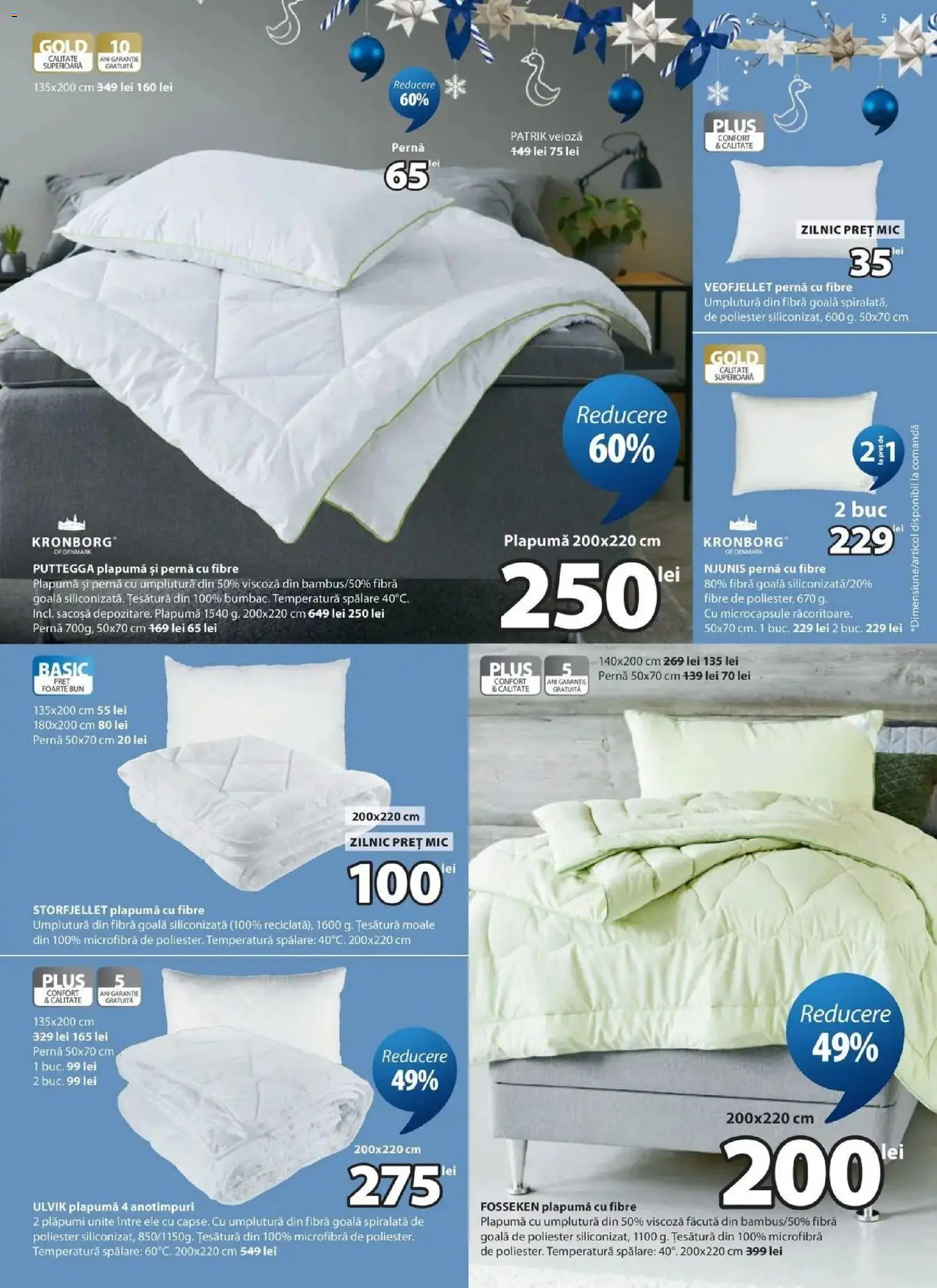 Catalog JYSK 26 Octombrie - 23 Noiembrie 2026 | Pagina 5 | Produse: Pernă, Plapumă, Veioză, Plus