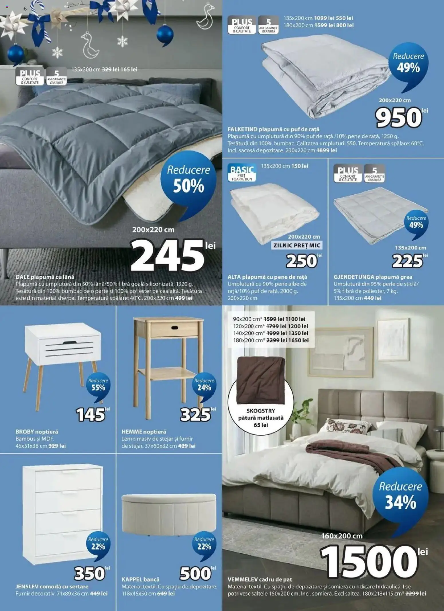 Catalog JYSK 26 Octombrie - 23 Noiembrie 2026 | Pagina 6 | Produse: Pătură, Plapumă, Dale, Depozitare