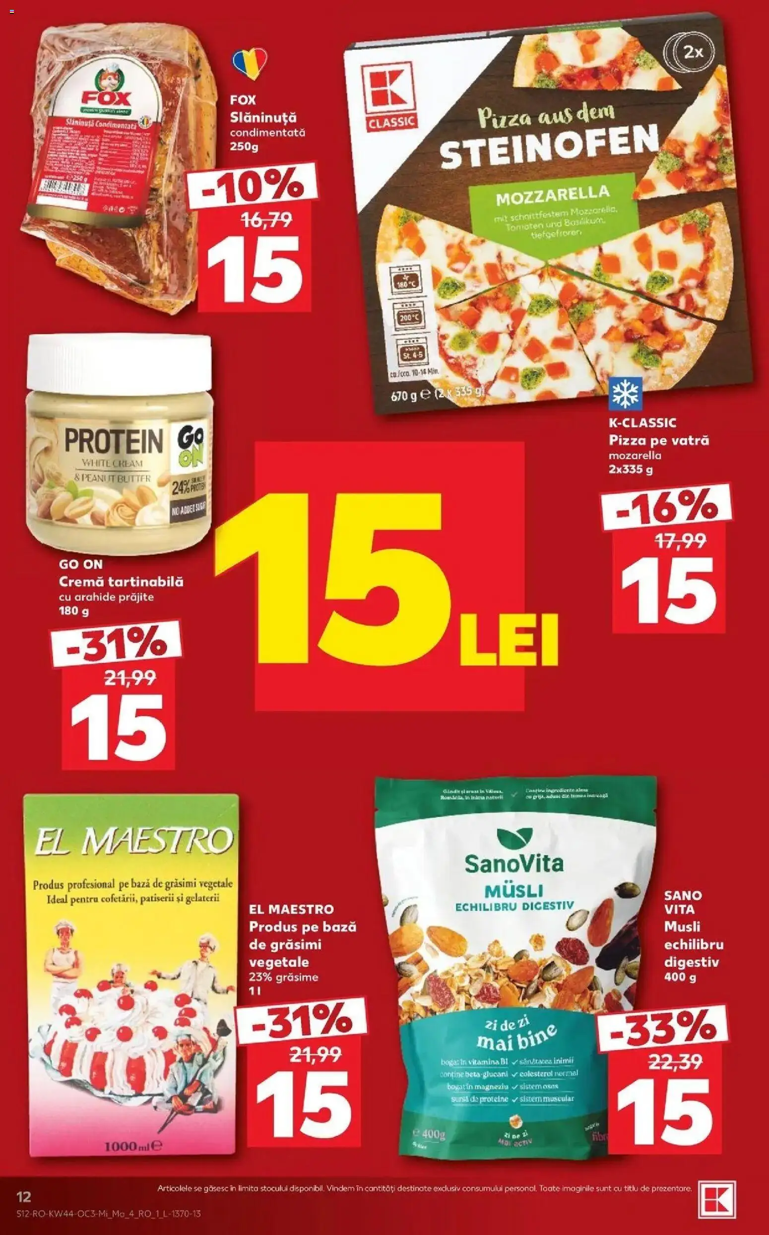 Catalog Kaufland 28 Octombrie - 2 Noiembrie 2026 | Pagina 12 | Produse: Arahide, Mozzarella, Cremă, Pizza