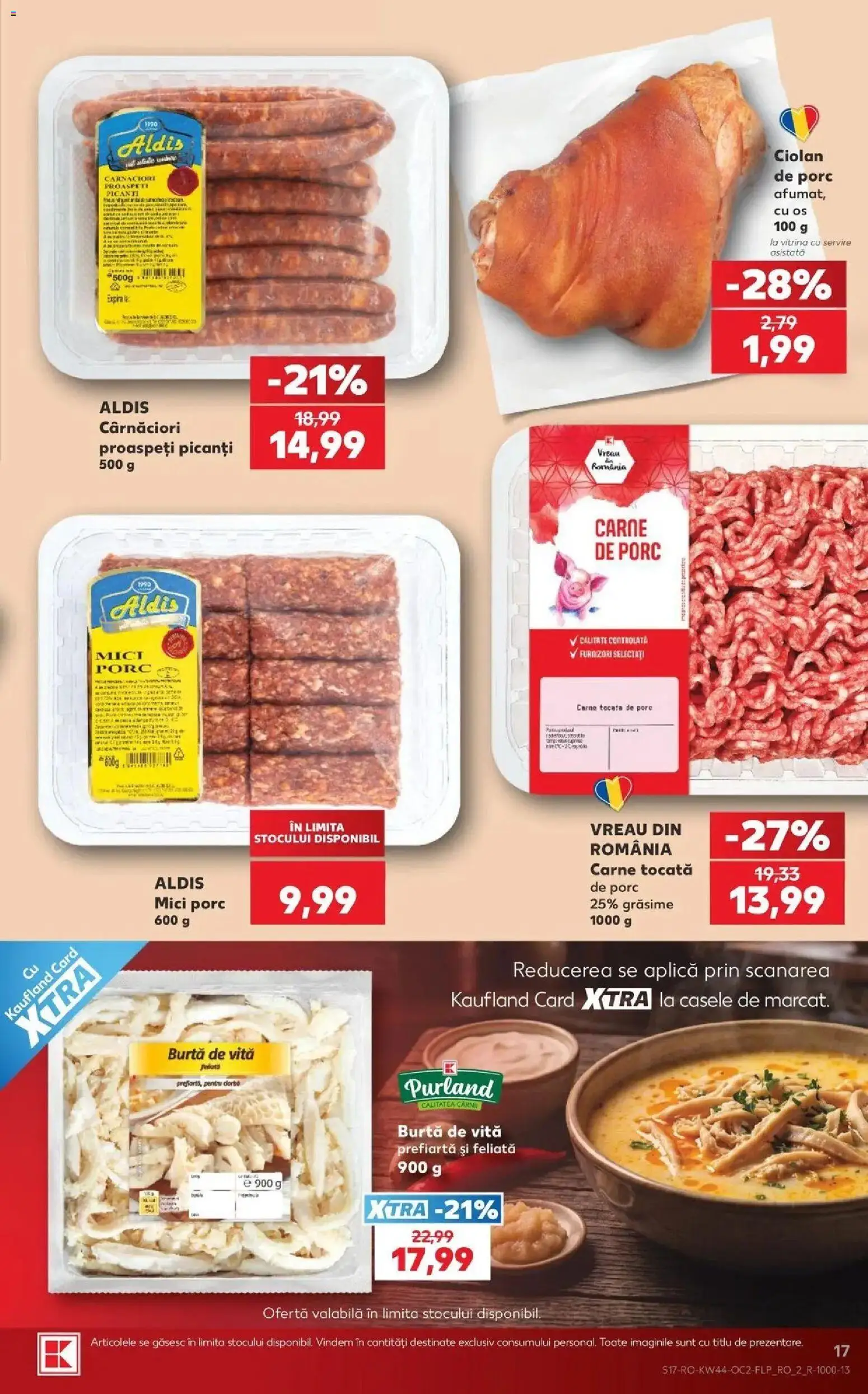 Catalog Kaufland 28 Octombrie - 2 Noiembrie 2026 | Pagina 17 | Produse: Vitrină, Mici, Carne De Porc, Carne tocată
