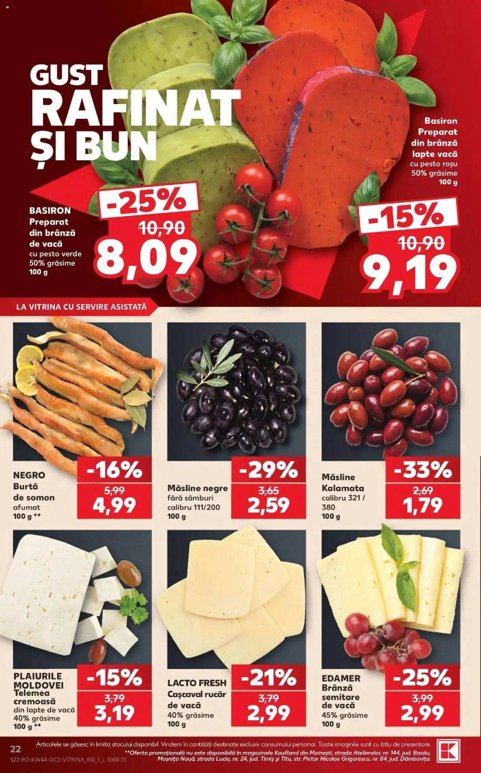 Catalog Kaufland 28 Octombrie - 2 Noiembrie 2026 | Pagina 22 | Produse: Masline negre, Edamer, Brânză, Somon