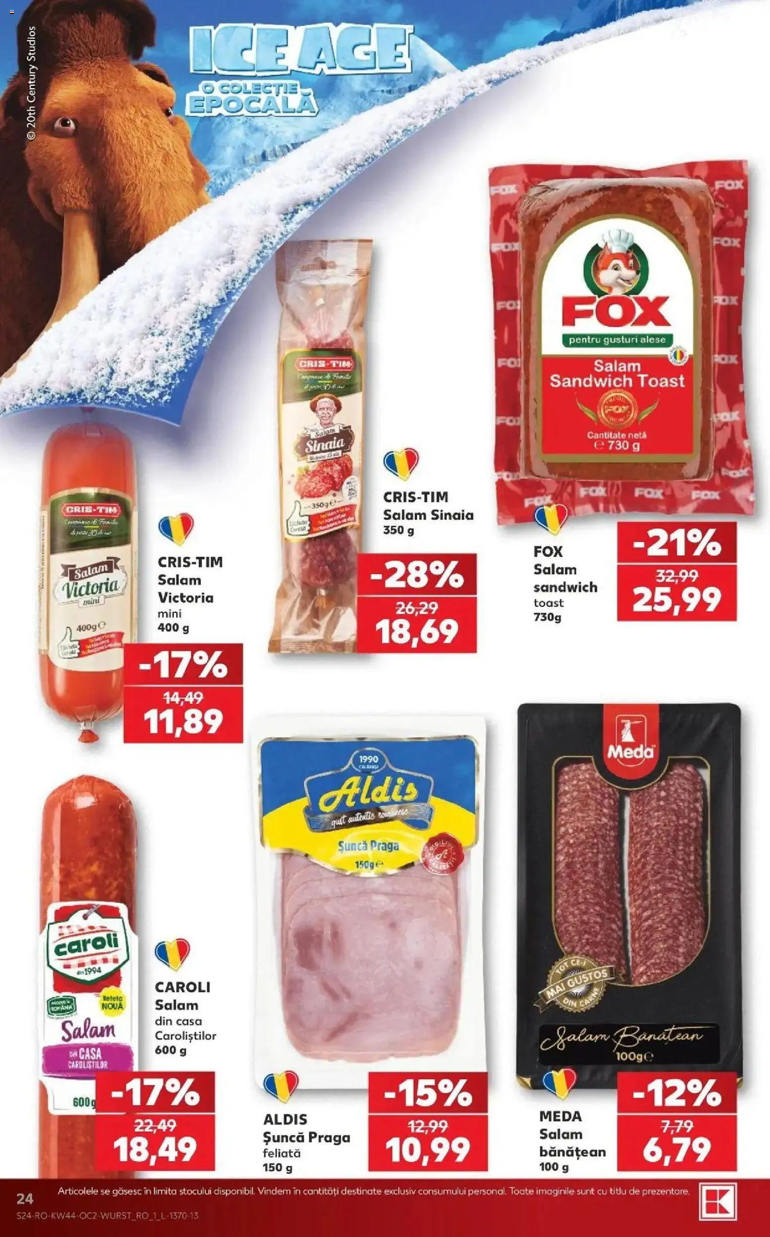 Catalog Kaufland 28 Octombrie - 2 Noiembrie 2026 | Pagina 24 | Produse: Sunca praga, Fox, Salam, Șuncă