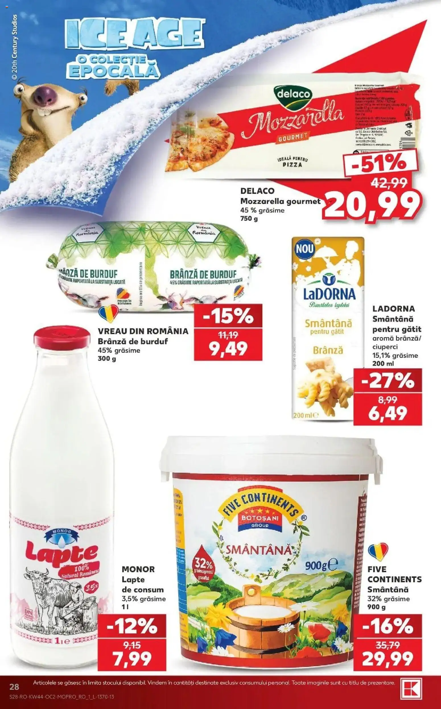 Catalog Kaufland 28 Octombrie - 2 Noiembrie 2026 | Pagina 28 | Produse: Delaco, Ciuperci, Mozzarella, Brânză