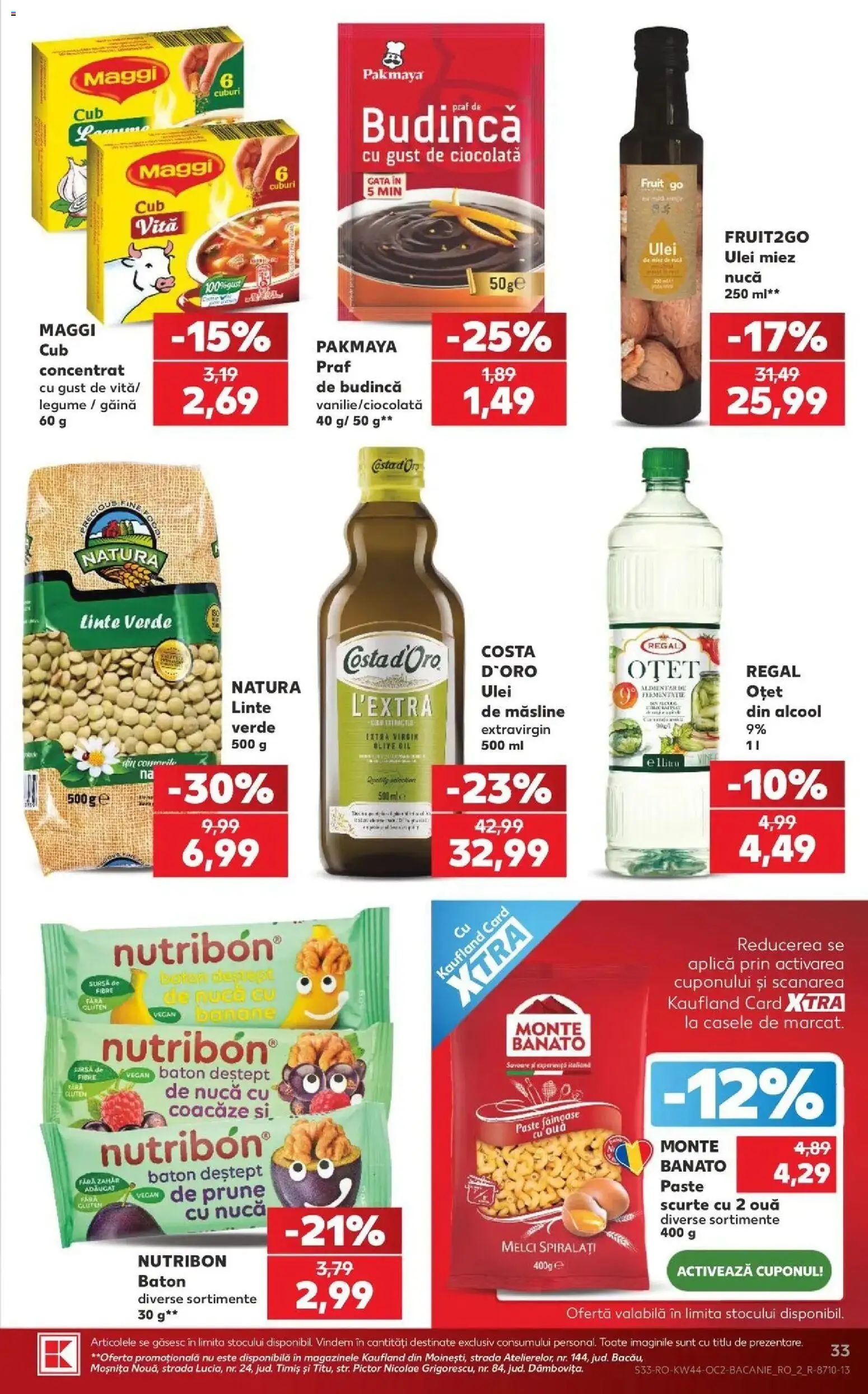 Catalog Kaufland 28 Octombrie - 2 Noiembrie 2026 | Pagina 33 | Produse: Aplică, Oțet, Paste, Zahăr