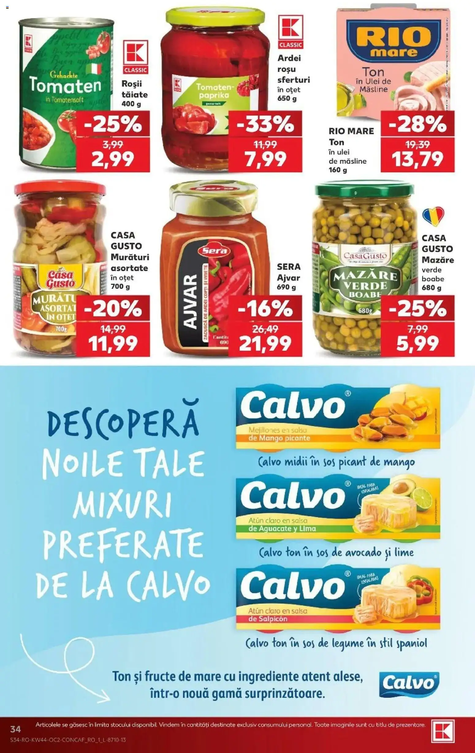 Catalog Kaufland 28 Octombrie - 2 Noiembrie 2026 | Pagina 34 | Produse: Mazăre, Ulei, Legume, Fructe De Mare