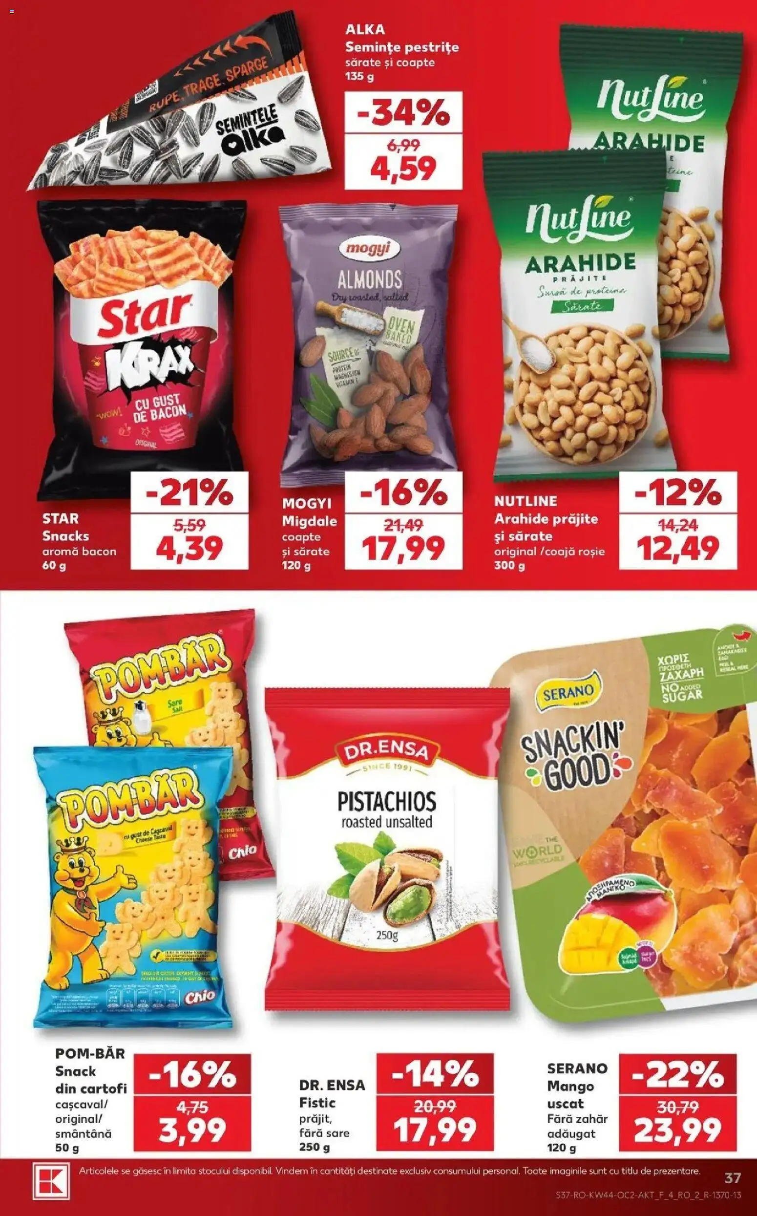 Catalog Kaufland 28 Octombrie - 2 Noiembrie 2026 | Pagina 37 | Produse: Bacon, Arahide, Fistic, Mango