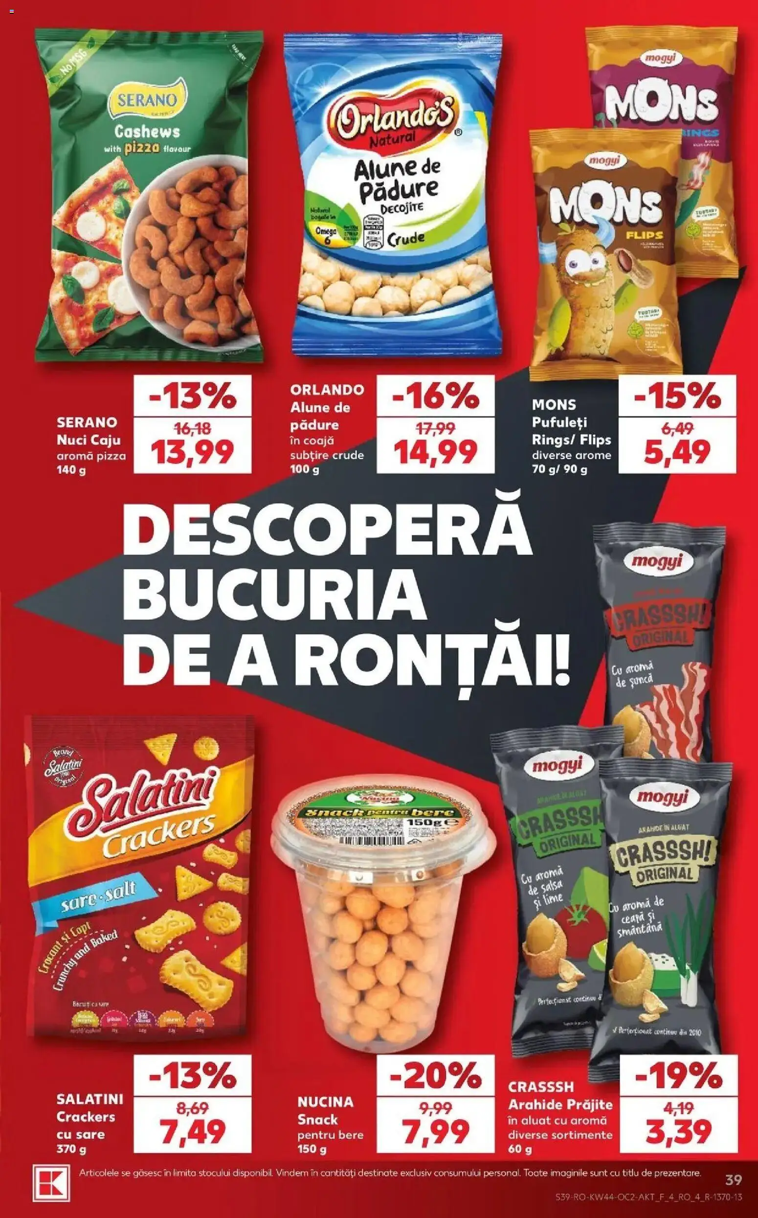 Catalog Kaufland 28 Octombrie - 2 Noiembrie 2026 | Pagina 39 | Produse: Lime, Arahide, Pizza, Pufuleți