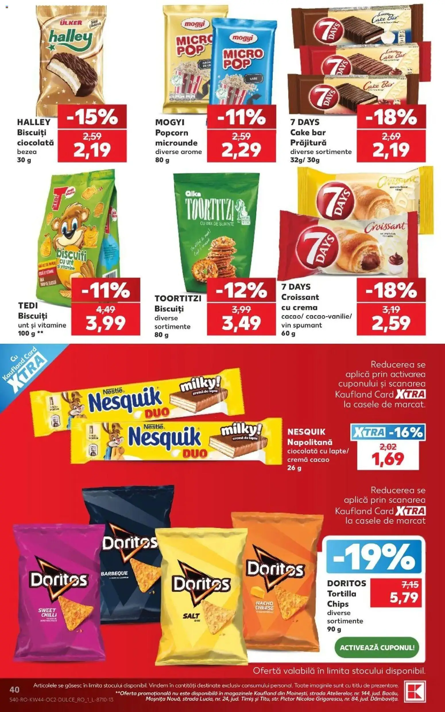Catalog Kaufland 28 Octombrie - 2 Noiembrie 2026 | Pagina 40 | Produse: Prăjitură, Lapte, Cremă, Ciocolată