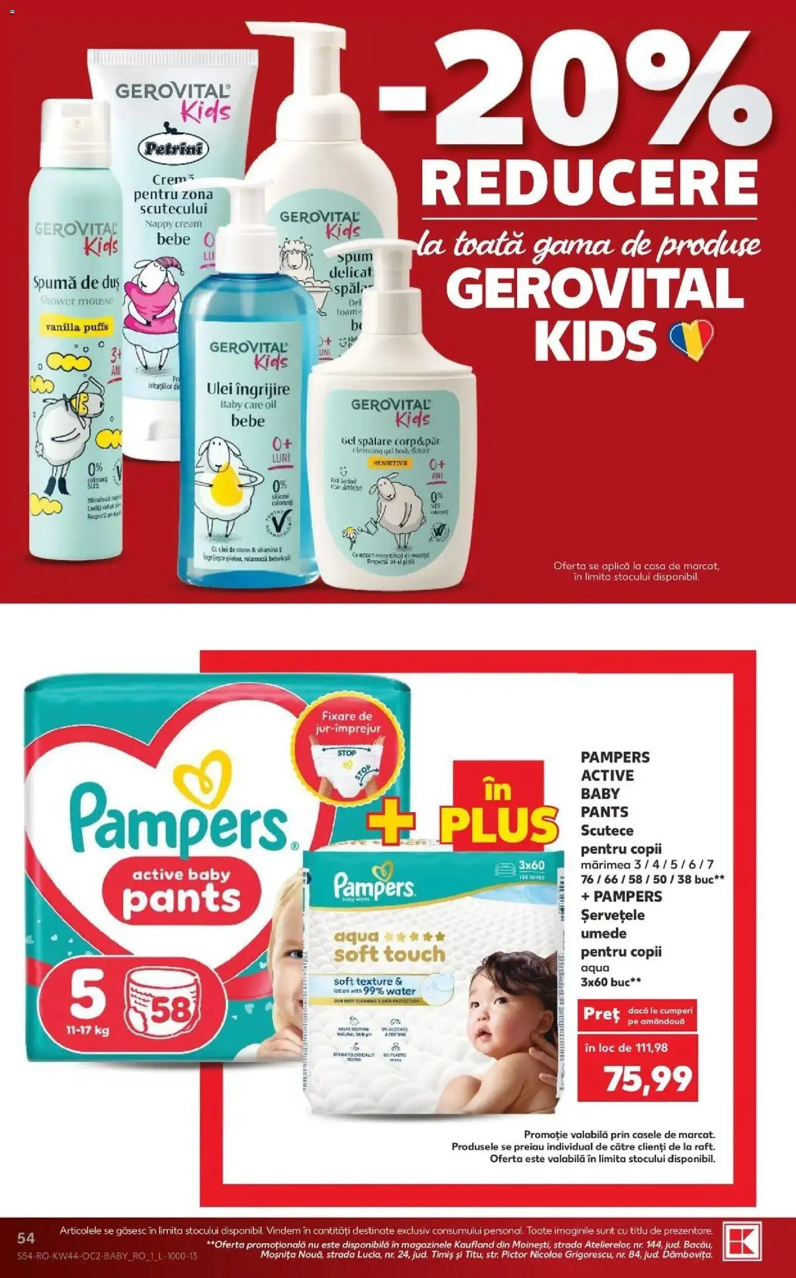 Catalog Kaufland 28 Octombrie - 2 Noiembrie 2026 | Pagina 54 | Produse: Baby, Soft touch, Aplică, Ulei