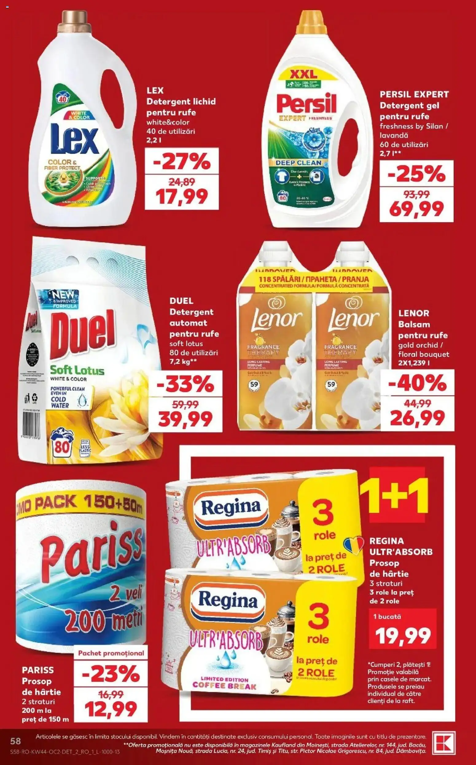 Catalog Kaufland 28 Octombrie - 2 Noiembrie 2026 | Pagina 58 | Produse: Silan, Lotus, Balsam, Detergent
