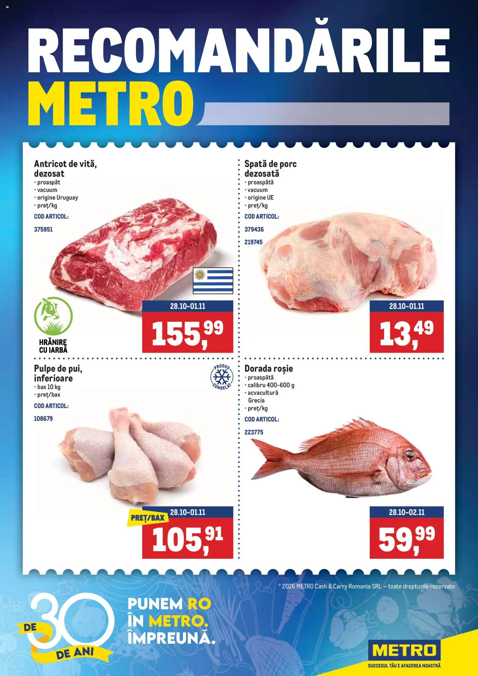 Catalog METRO 26 Octombrie - 1 Noiembrie 2026 | Pagina 1 | Produse: Spata de porc