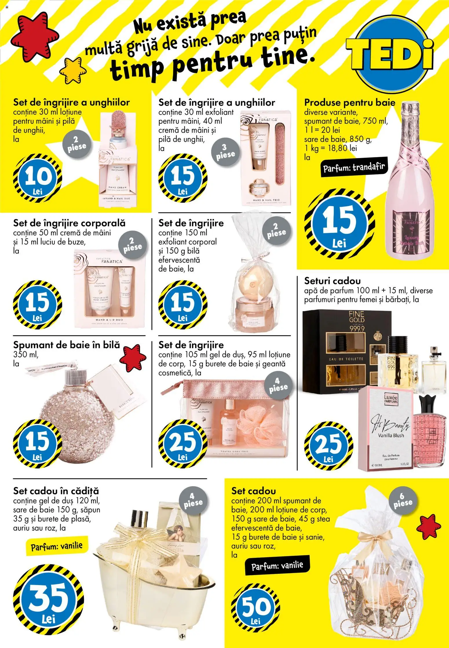 Catalog TEDi 23 Octombrie - 27 Noiembrie 2026 | Pagina 20 | Produse: Body, Burete, Gel de duș, Sare