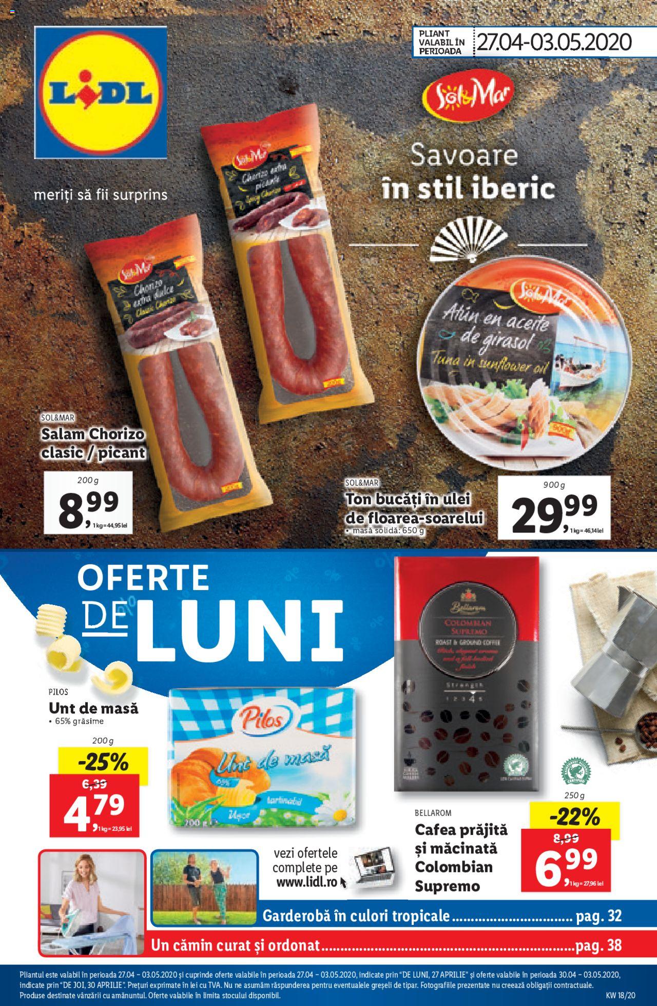 Catalog LIDL 27 Aprilie - 3 Mai 2020 | Pagina 1